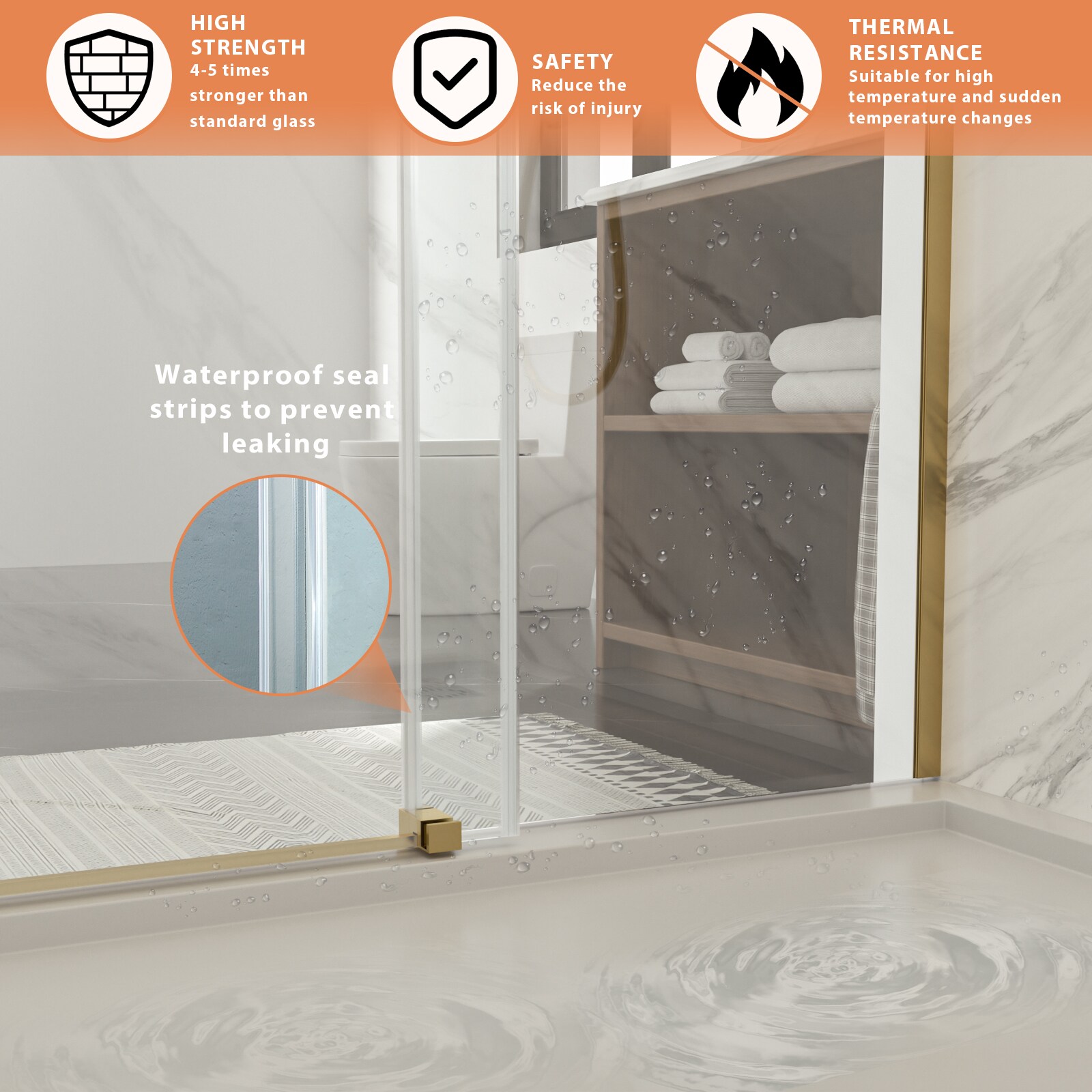 Lordear HWM-LD-3B31-1-34SS Shower-Doors - View #6