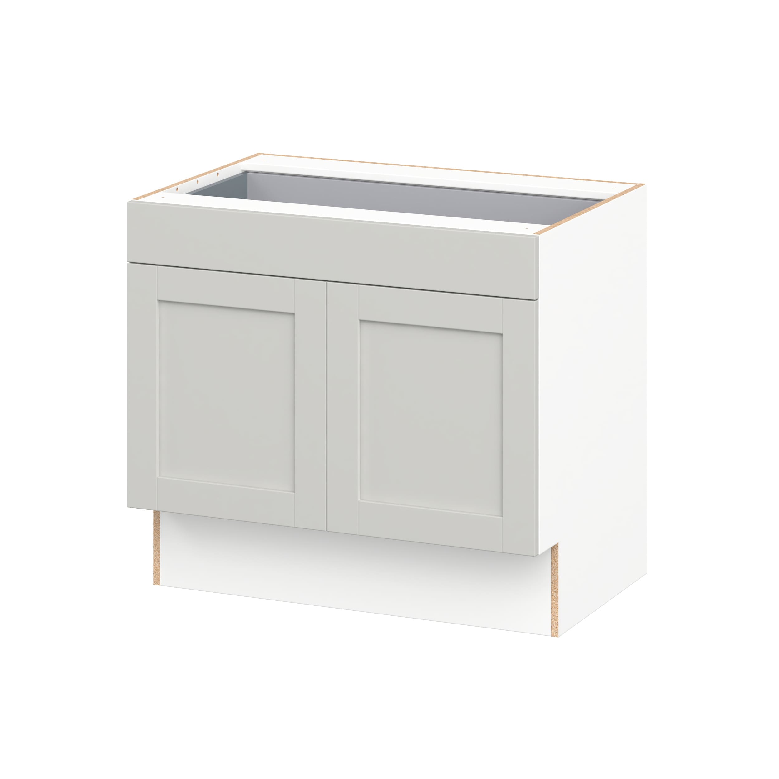 Hugo&Borg DSB36ADA-CH Charlesberg 36-in W x 32.5-in H x 24.5-in D Light Gray Base Fully assembled Cabinet Recessed Panel Shaker