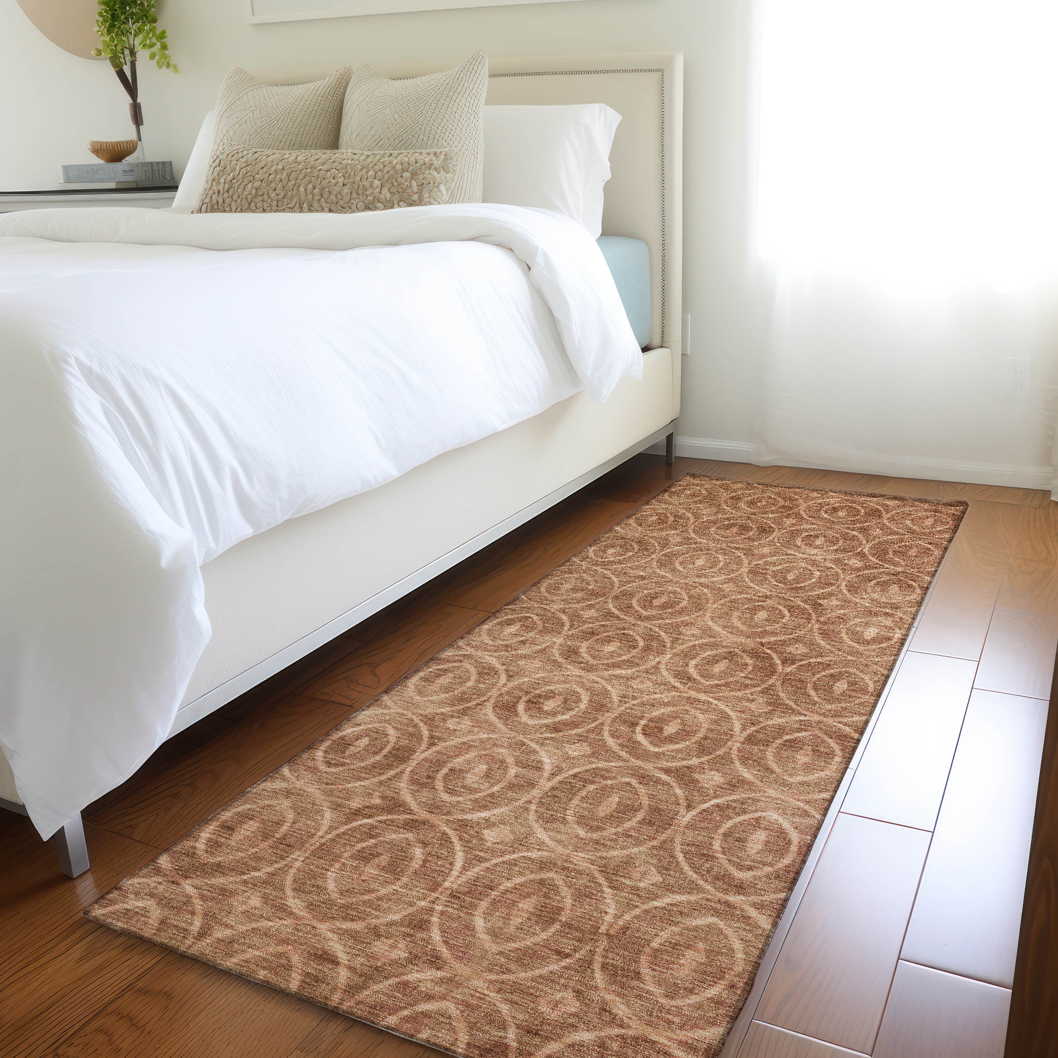 Addison Rugs ACN1227TR2X8 Chantille ACN1227TR 2 x 7 (ft) Polyester Terracotta Rectangular Indoor/Outdoor Geometric Machine washable Runner rug
