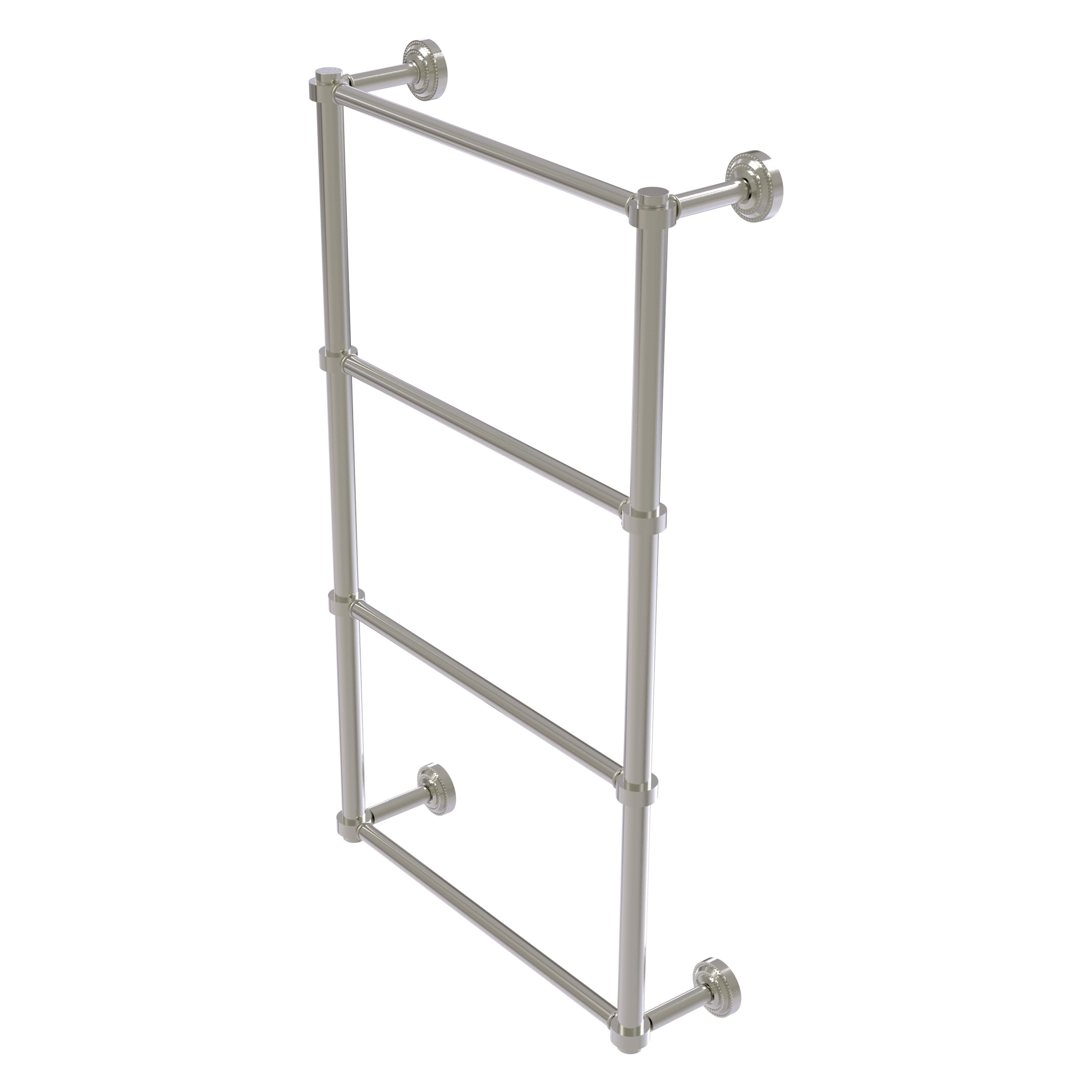 Allied Brass DT-28-24-SN Dottingham 24-in double Satin Nickel Wall mount 4-tier Towel Bar
