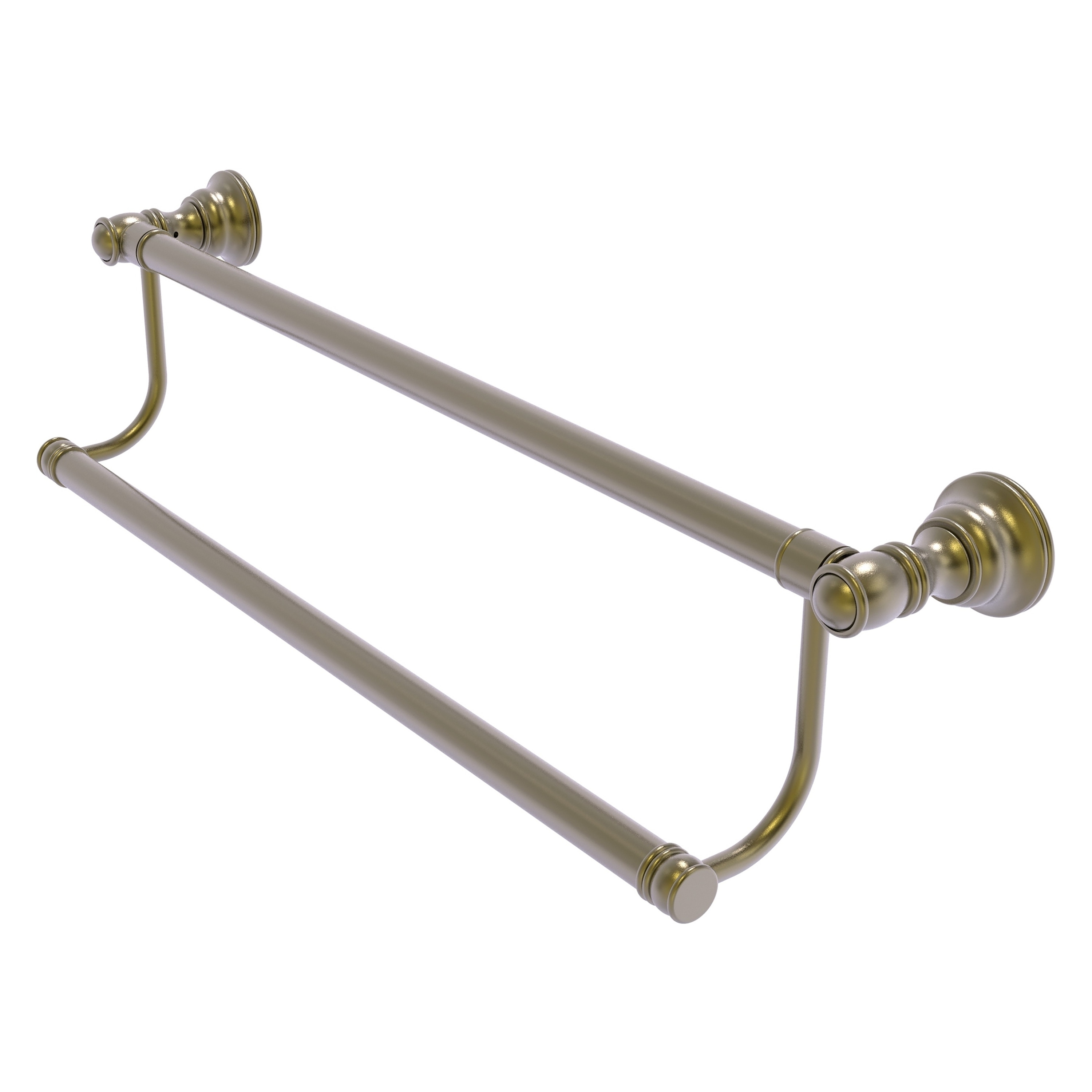 Allied Brass CL-72-18-ABR Carolina 18-in double Antique Brass Wall mount Double Towel Bar