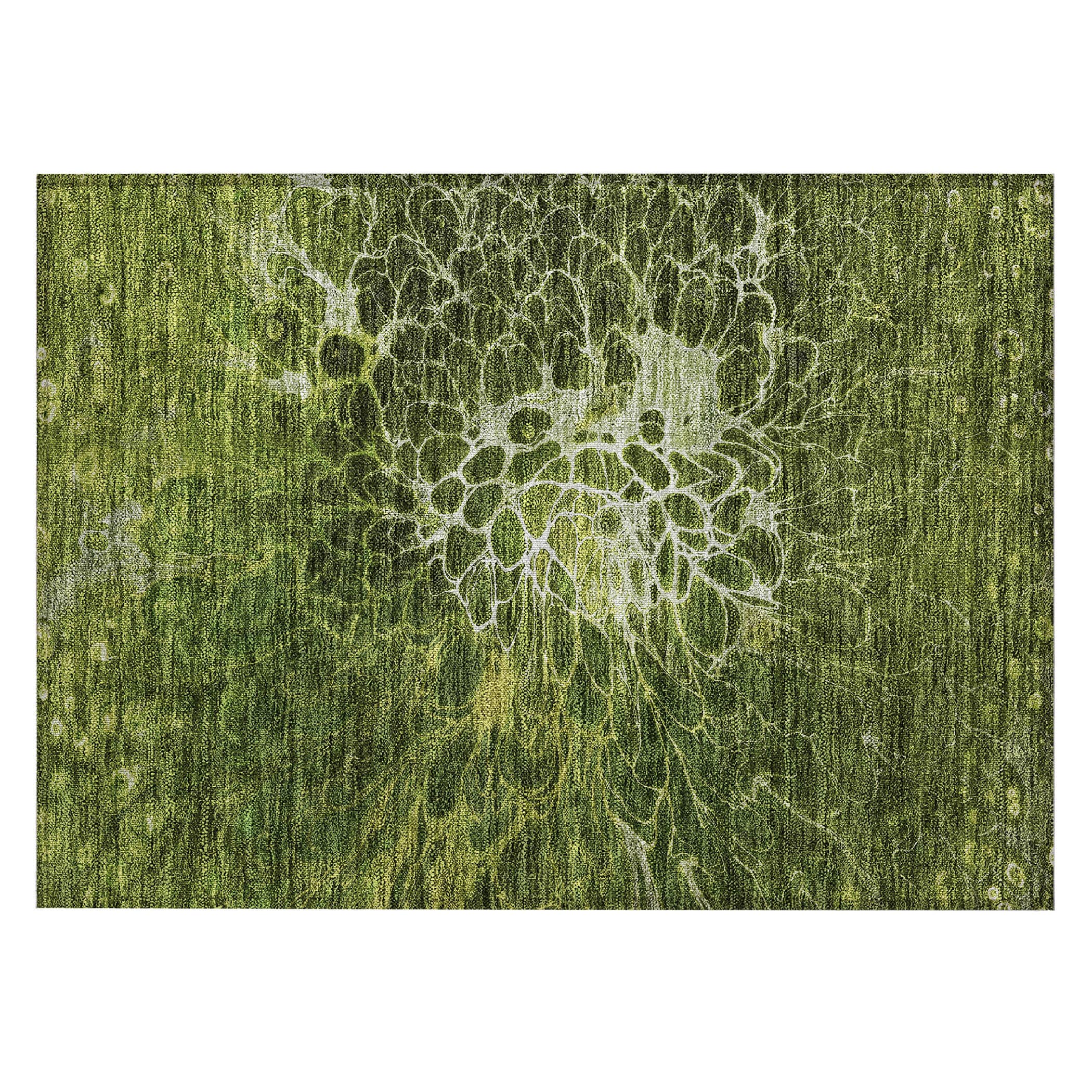 Addison Rugs ACN652OL20X30 Chantille ACN652OL 2 x 3 (ft) Polyester Olive Rectangular Indoor/Outdoor Geometric Machine washable Area rug
