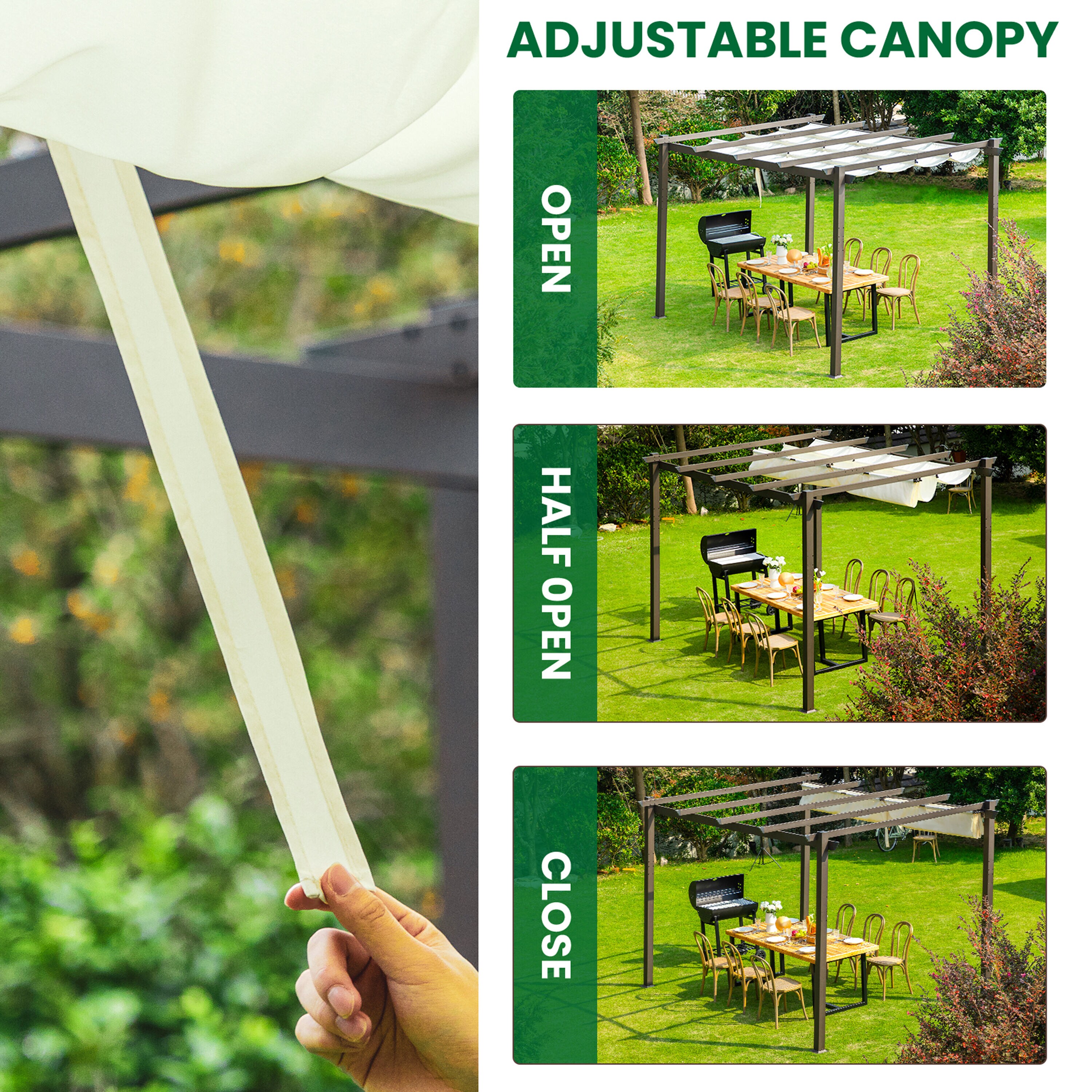 JEAREY PTJ-BEIGE Wood-Resin-Gazebos - View #5