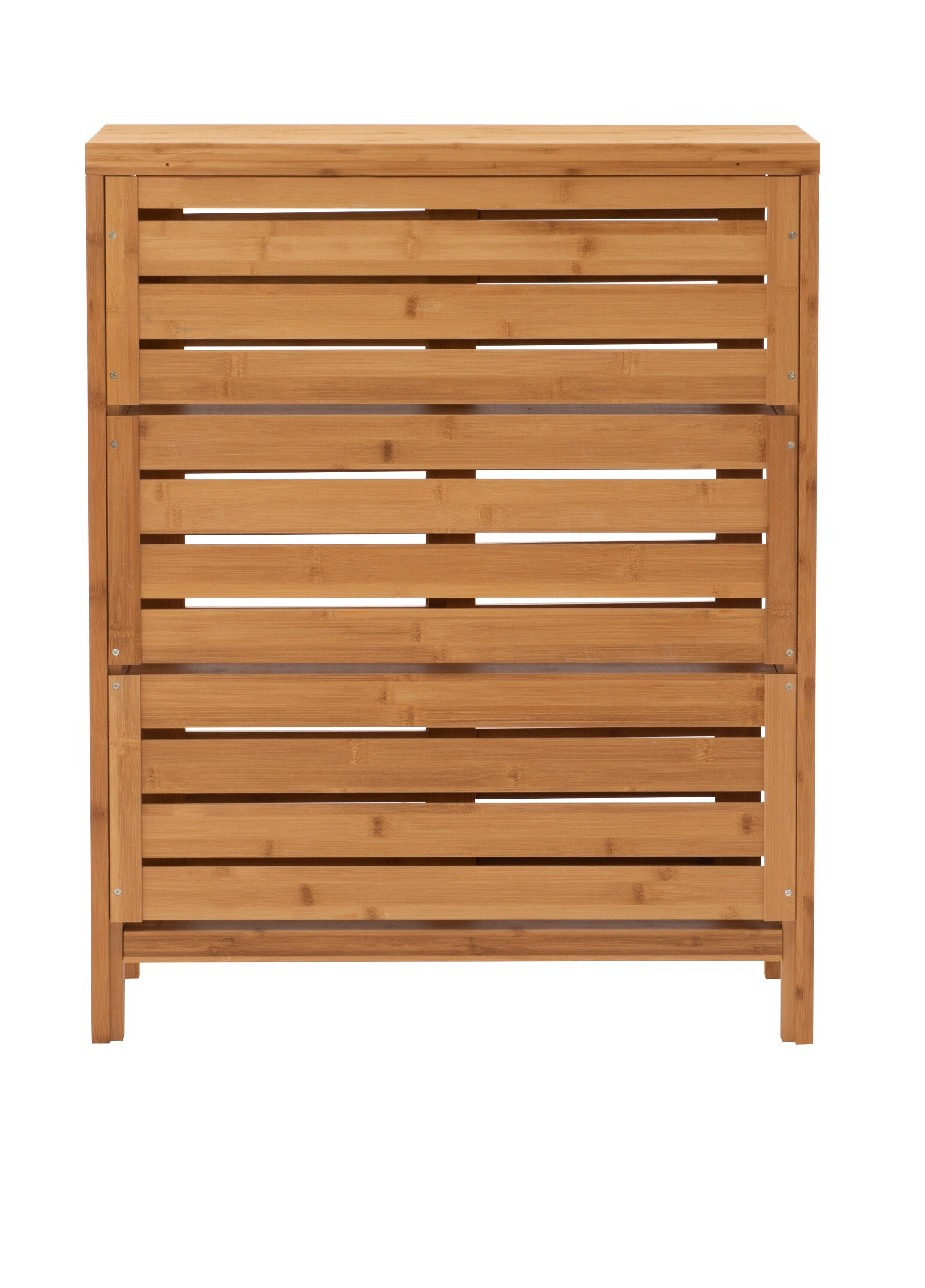 Linon Bracken 26-in x 33-in x 11-in Natural Bamboo Wood Freestanding ...