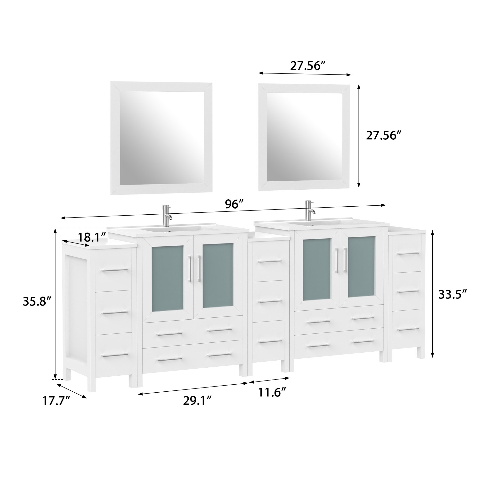 Vanity Art VA3030-96W Bath-Vanity-Combo - View #15