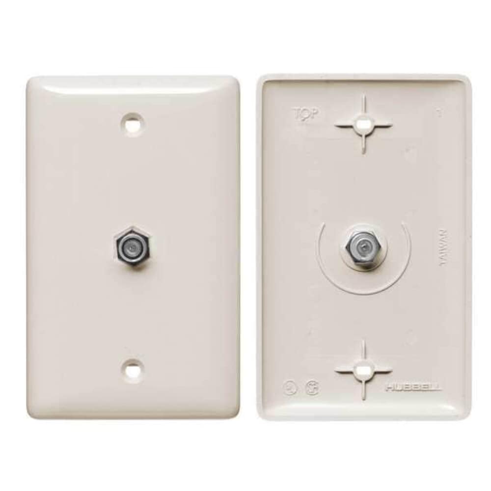 Hubbell  Wiring Device-Kellems Video Wall Plate and JackF TypeLt Al NS750LA