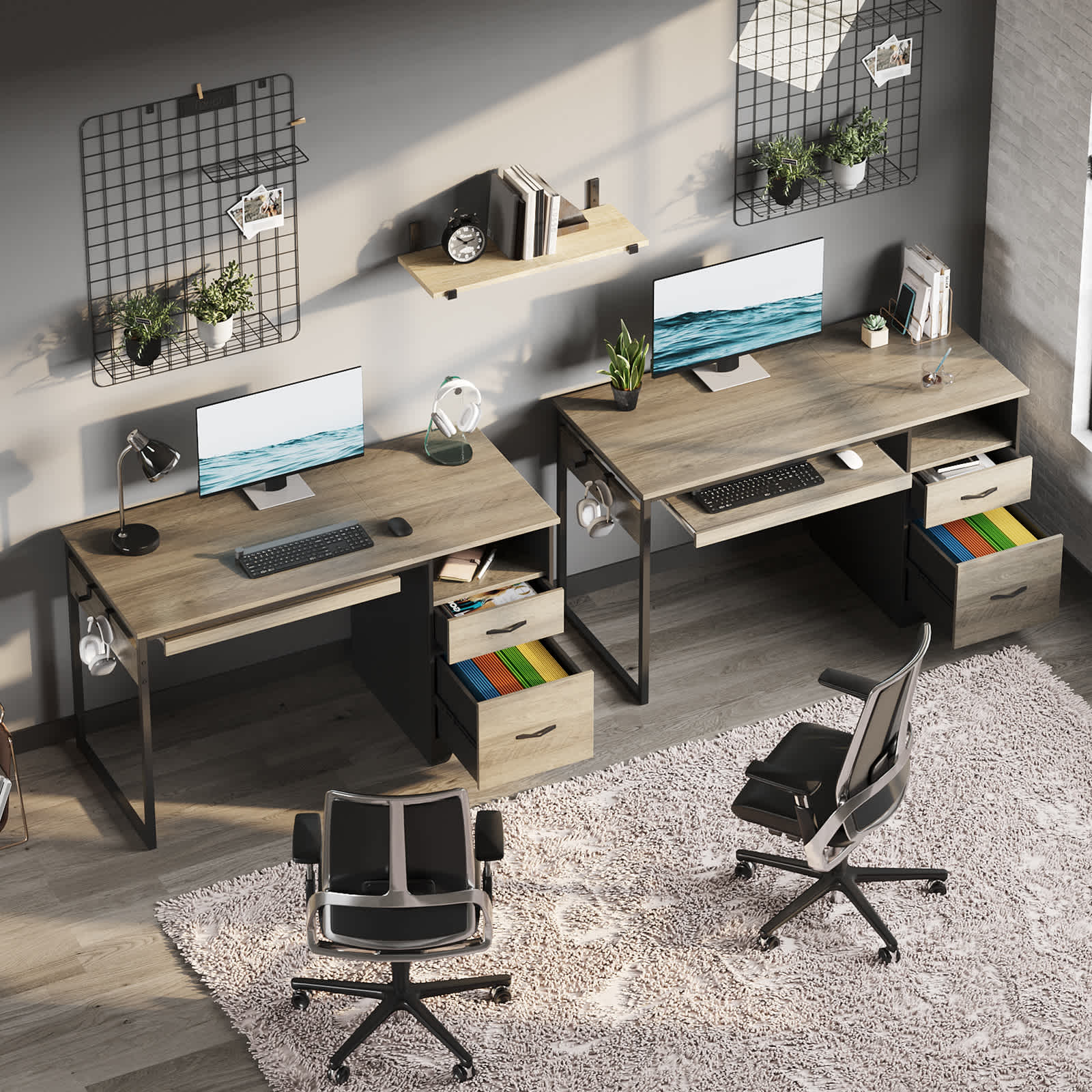 Bestier LOW-H104612N-GRW desks - View #3