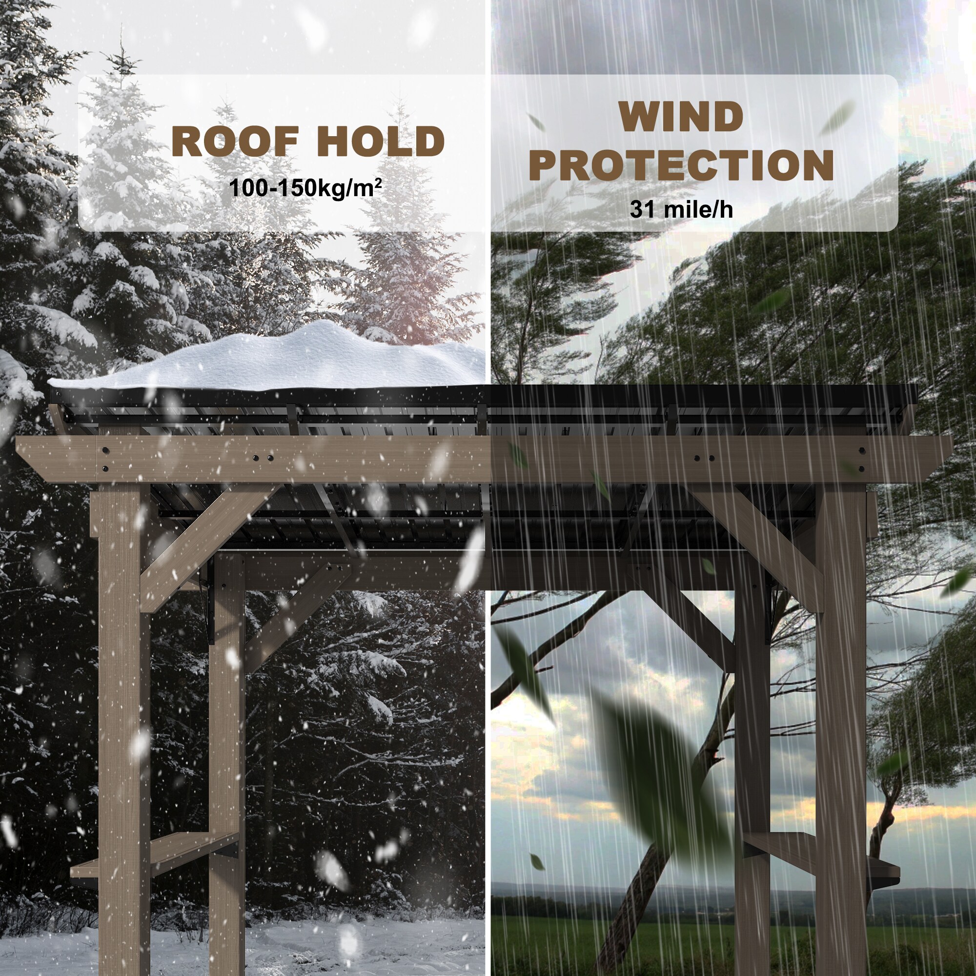 Clihome CLOD0605KTSK86 Wood-Resin-Gazebos - View #13