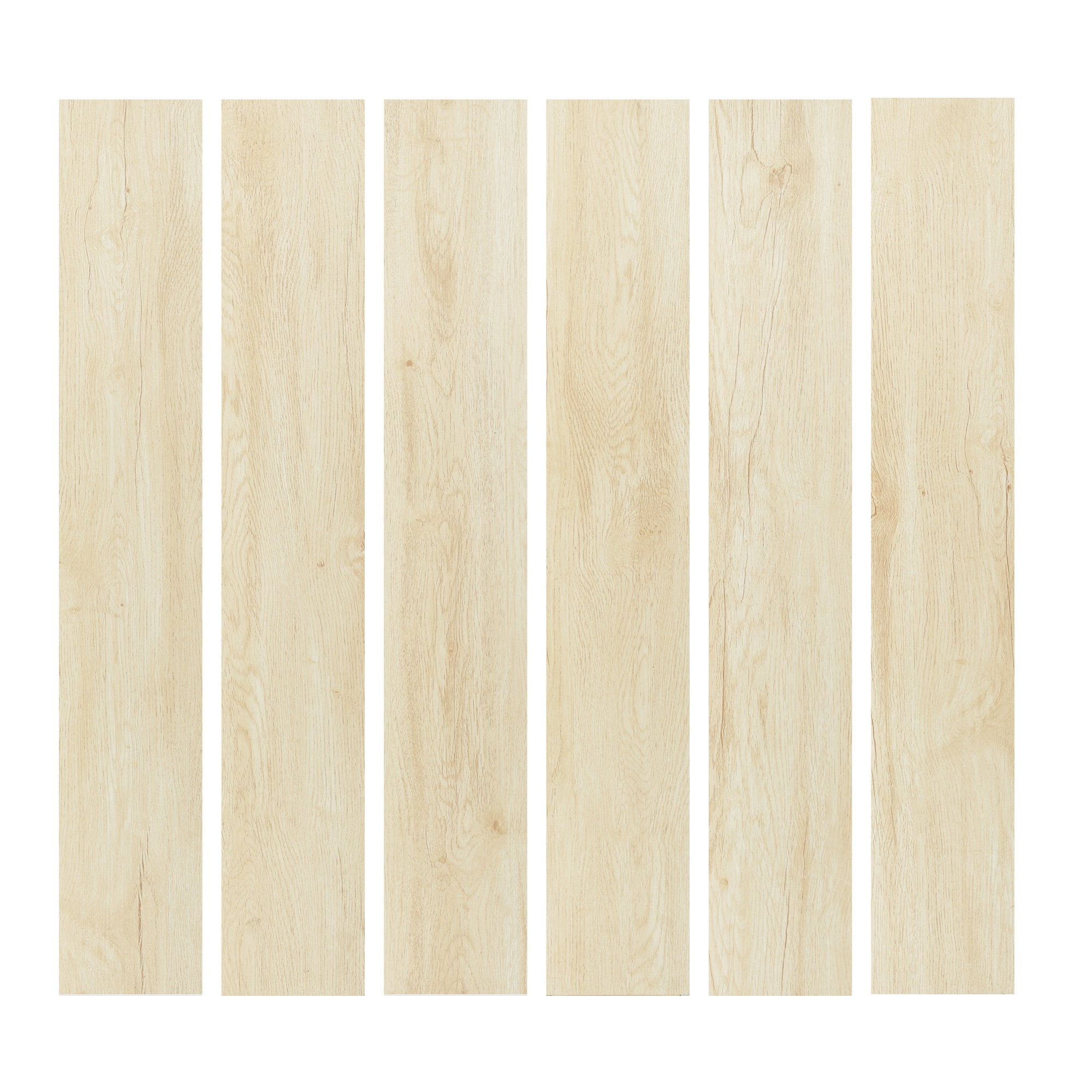 Jeedeson Beige Wood Look 6 Mil Wear Layer x 6 in W x 36 in L Waterproof Multi Layer Peel and Stick Luxury Vinyl Plank Flooring (45 sq ft per Carton)