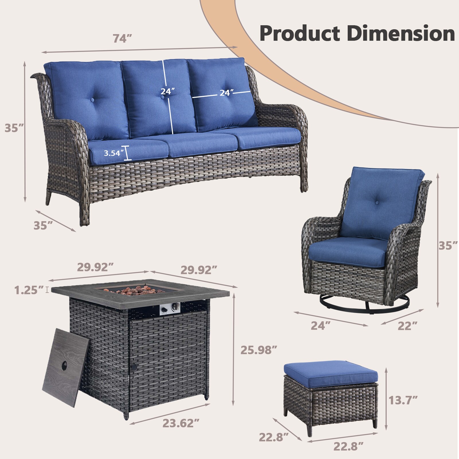 Rilyson FS015016024099-1 Patio-Conversation-Sets - View #7