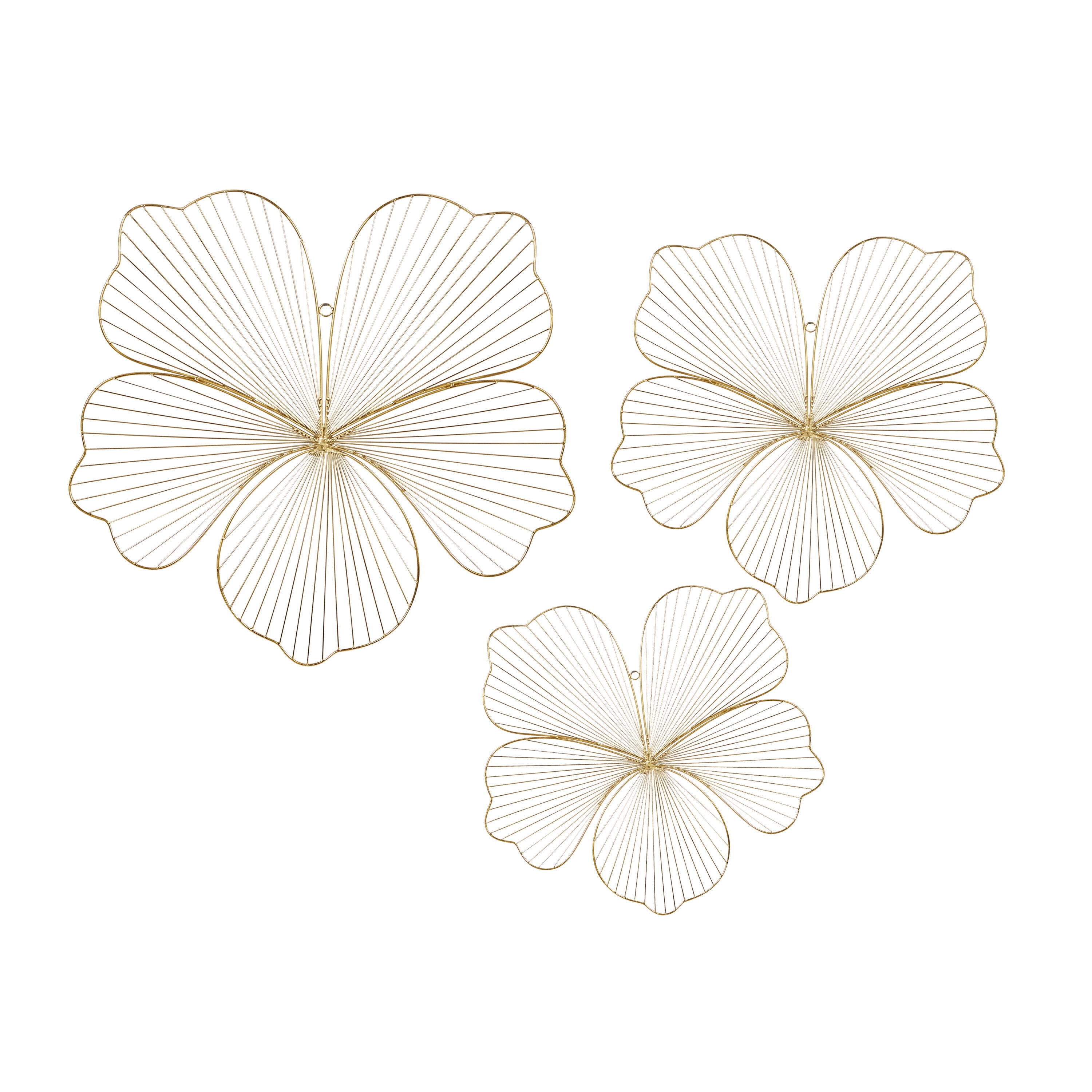 CosmoLiving by Cosmopolitan 91031 27-Inches W x 26-Inches H Metal Floral Floral Wall sculpture