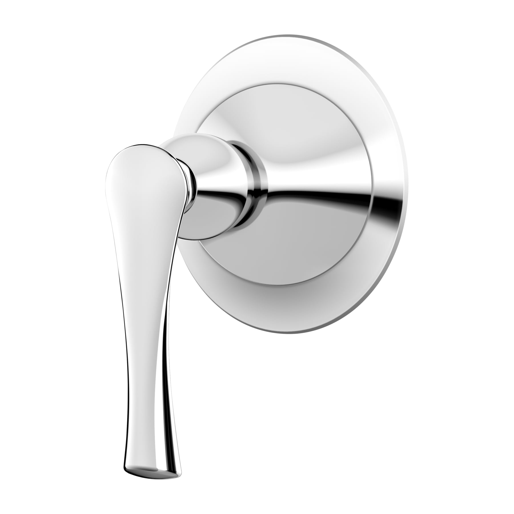 Polished Chrome Wall-Mounted Lever Diverter Trim
