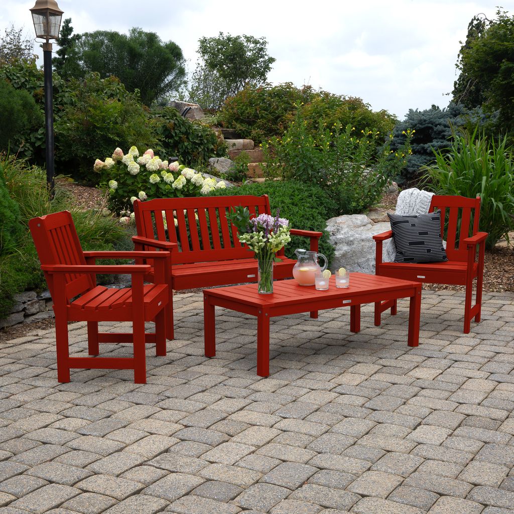 highwood AD-KITBENW21-RED Lehigh 4 -Piece Patio Conversation Set