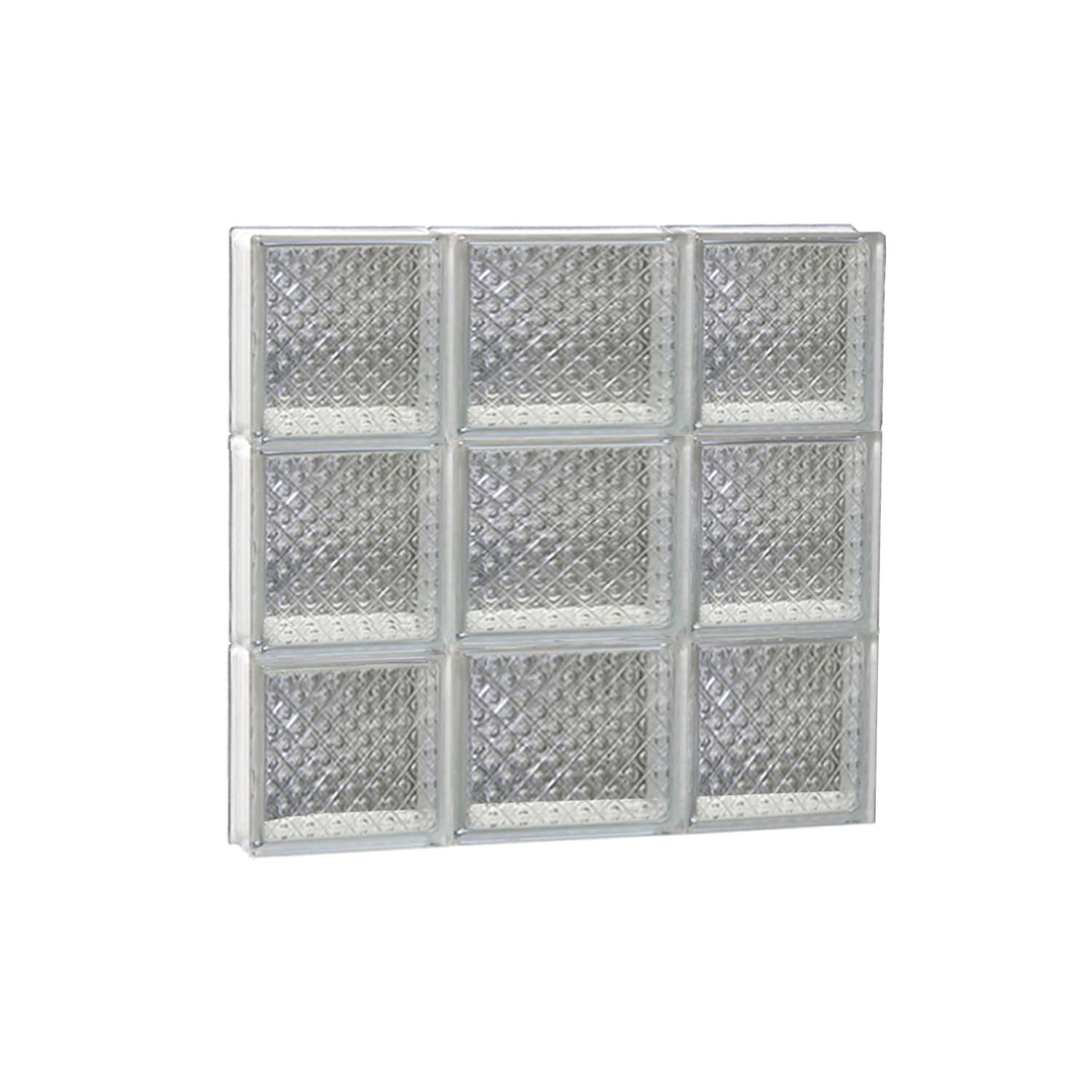REDI2SET S2018DP Diamond Glass 19-1/4-in x 17-1/4-in Frameless Replacement Glass Block Window