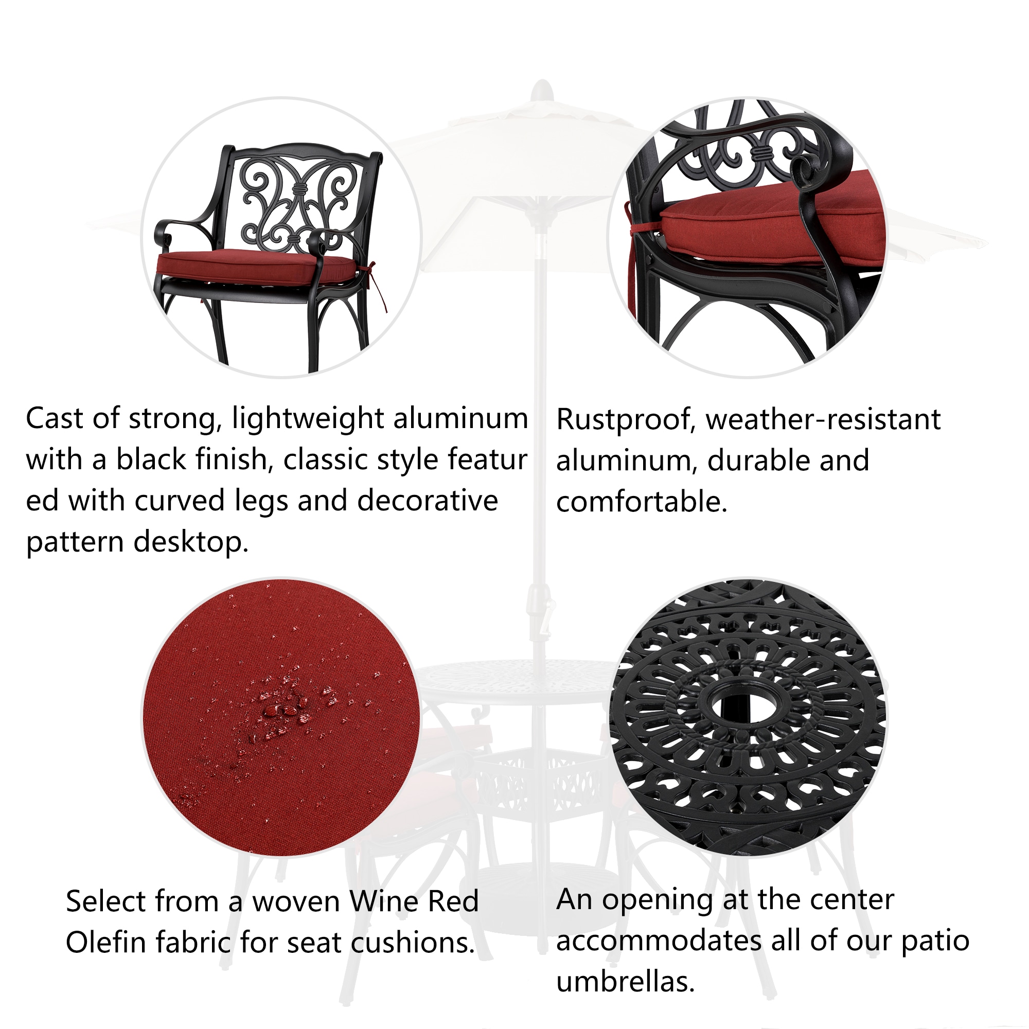 Glitzhome 2021800010 Patio-Dining-Sets - View #4
