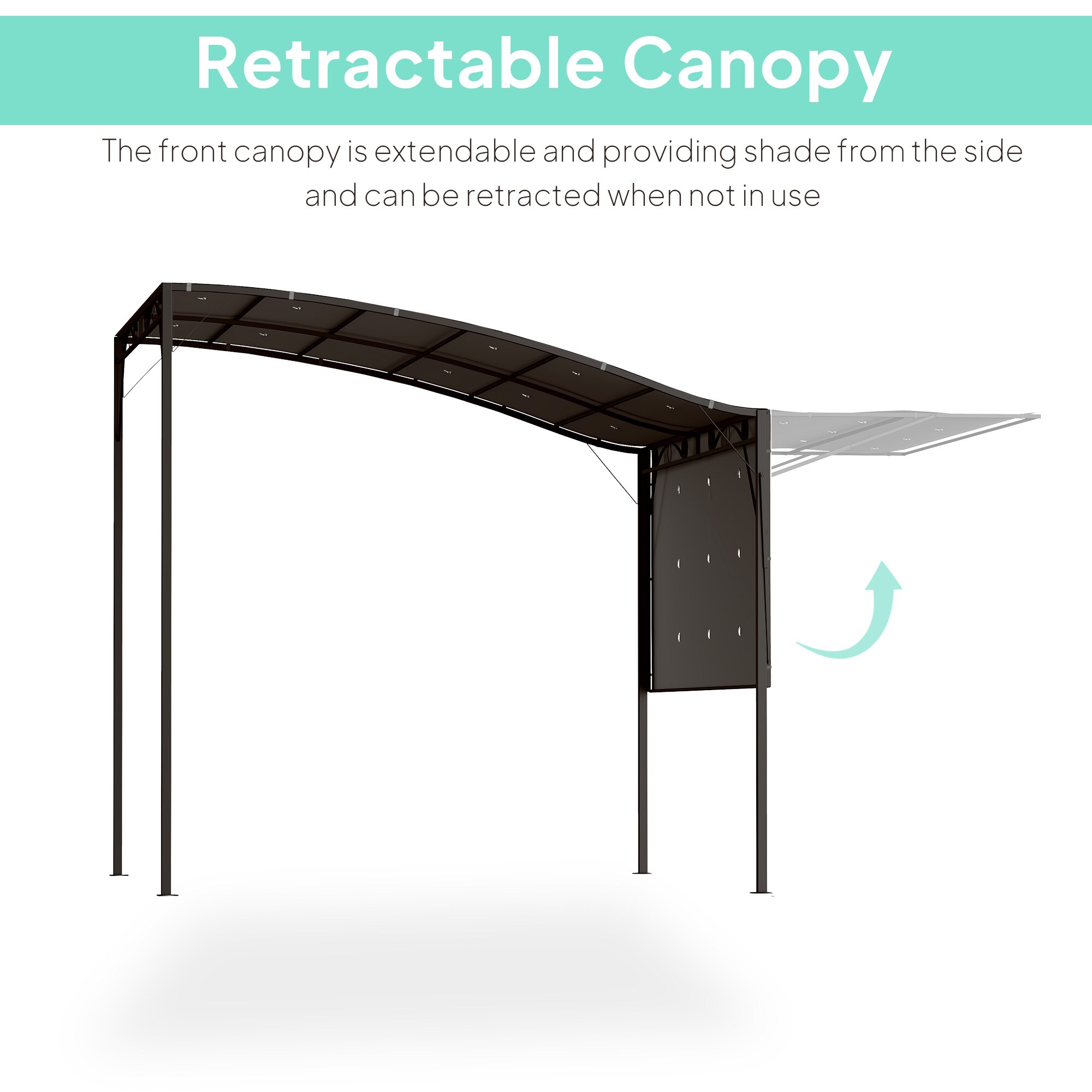 Outsunny 84C-135V02BN Wood-Resin-Gazebos - View #9