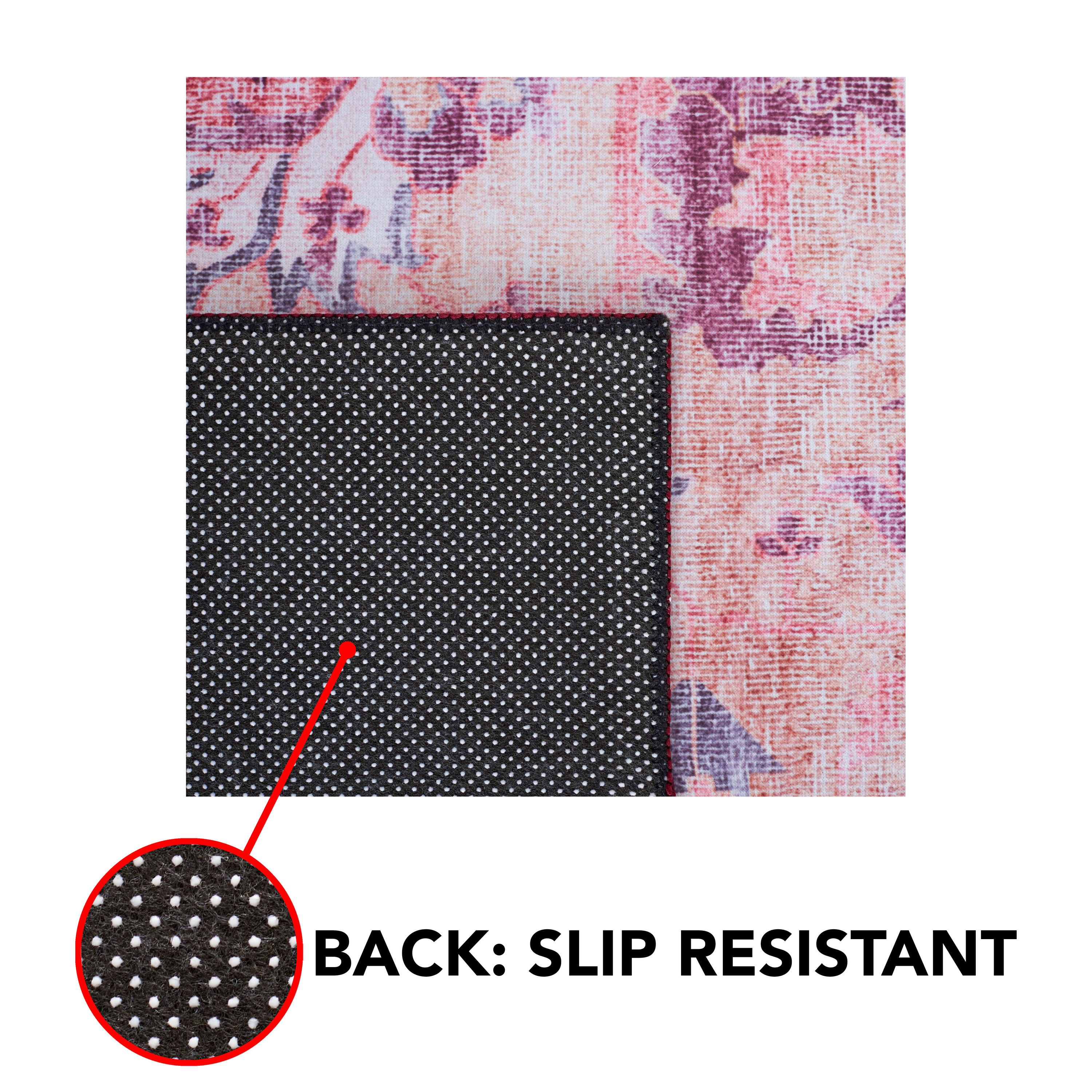 Tucson Square Rust Beige Easy-Care Synthetic Area Rug