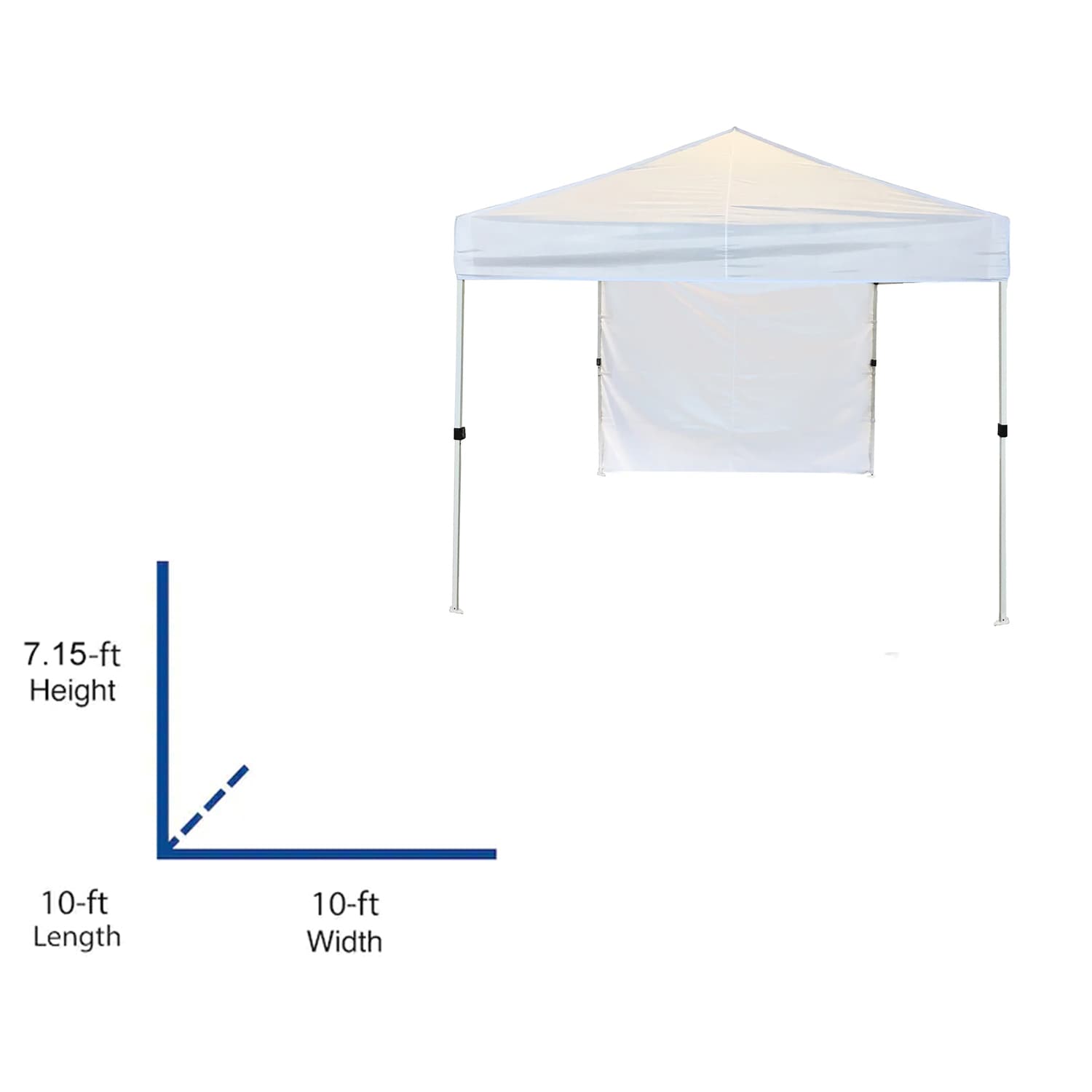 Z-Shade 10-ft x 10-ft Square White Pop-up Canopy in the Canopies 