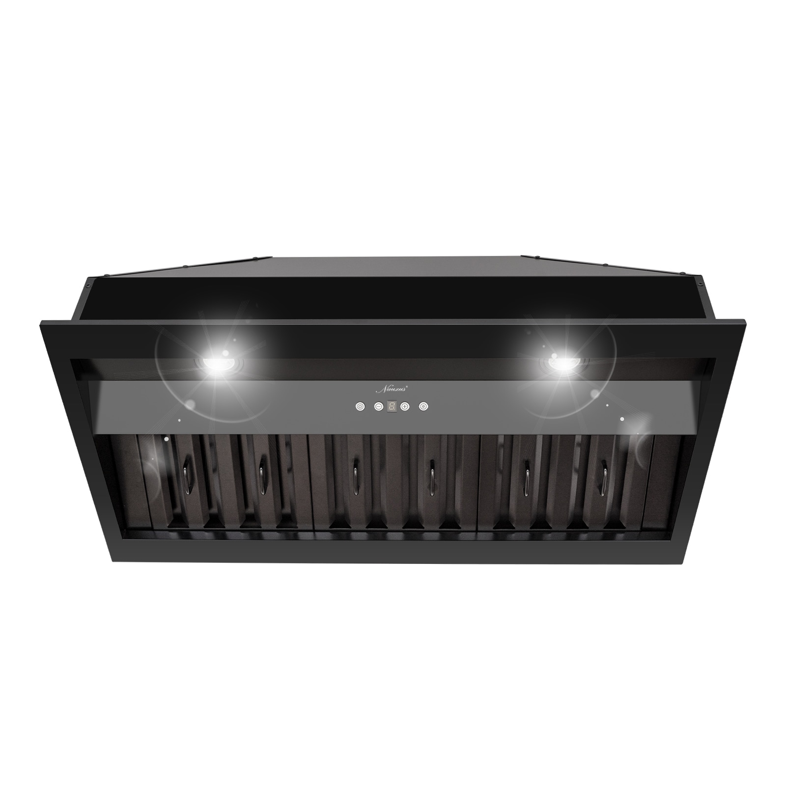 Akicon E90-36-MB-COOL 36 inch Ducted 600-CFM Matte Black Insert Under Cabinet Range Hood with Charcoal Filter