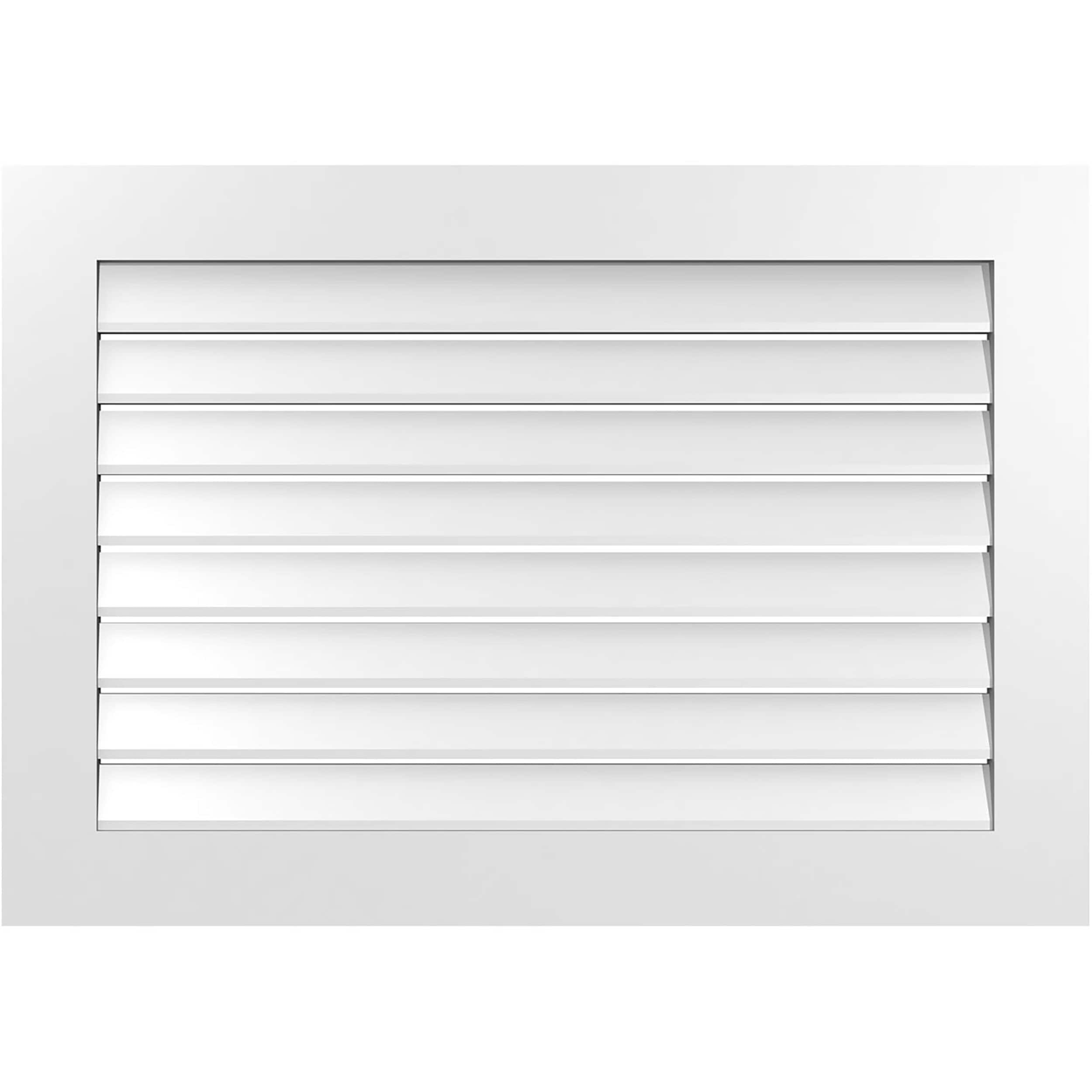 Ekena Millwork GVPVE40X2801SF 40-Inches x 28-Inches Off-white Rectangle PVC Gable Louver Vent