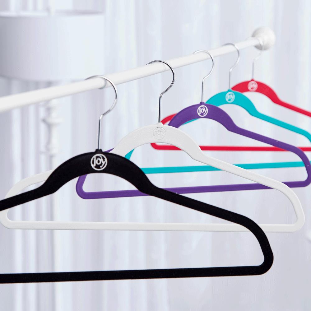 Joy Mangano Huggable Hangers Plastic Clothing Hanger (Teal) at