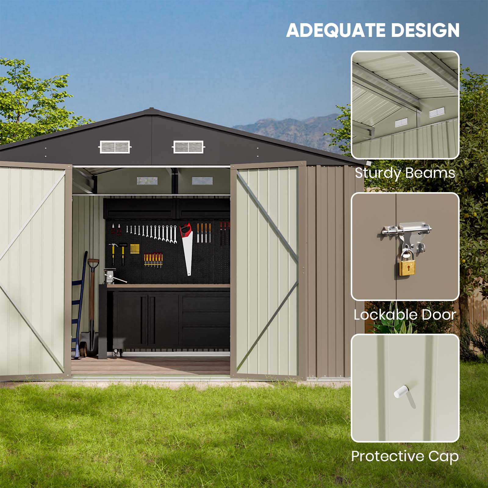 Patiowell WES-0405-8 Metal-Storage-Buildings-Sheds - View #4