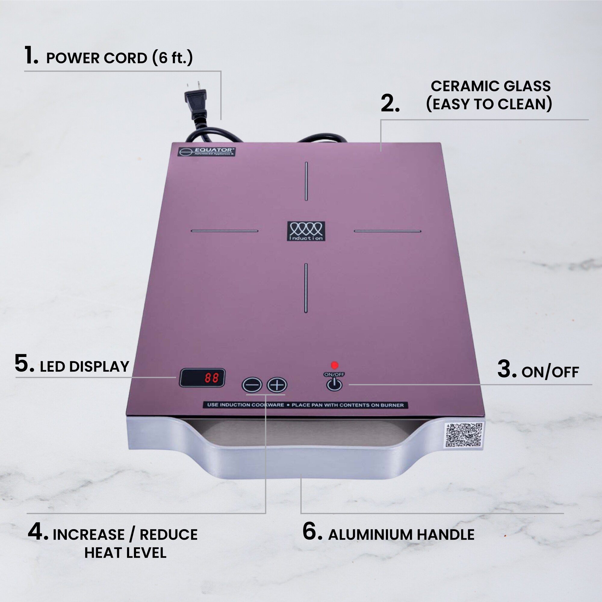 Equator Advanced Appliances PIC 100 LILAC Induction-Cooktops - View #18