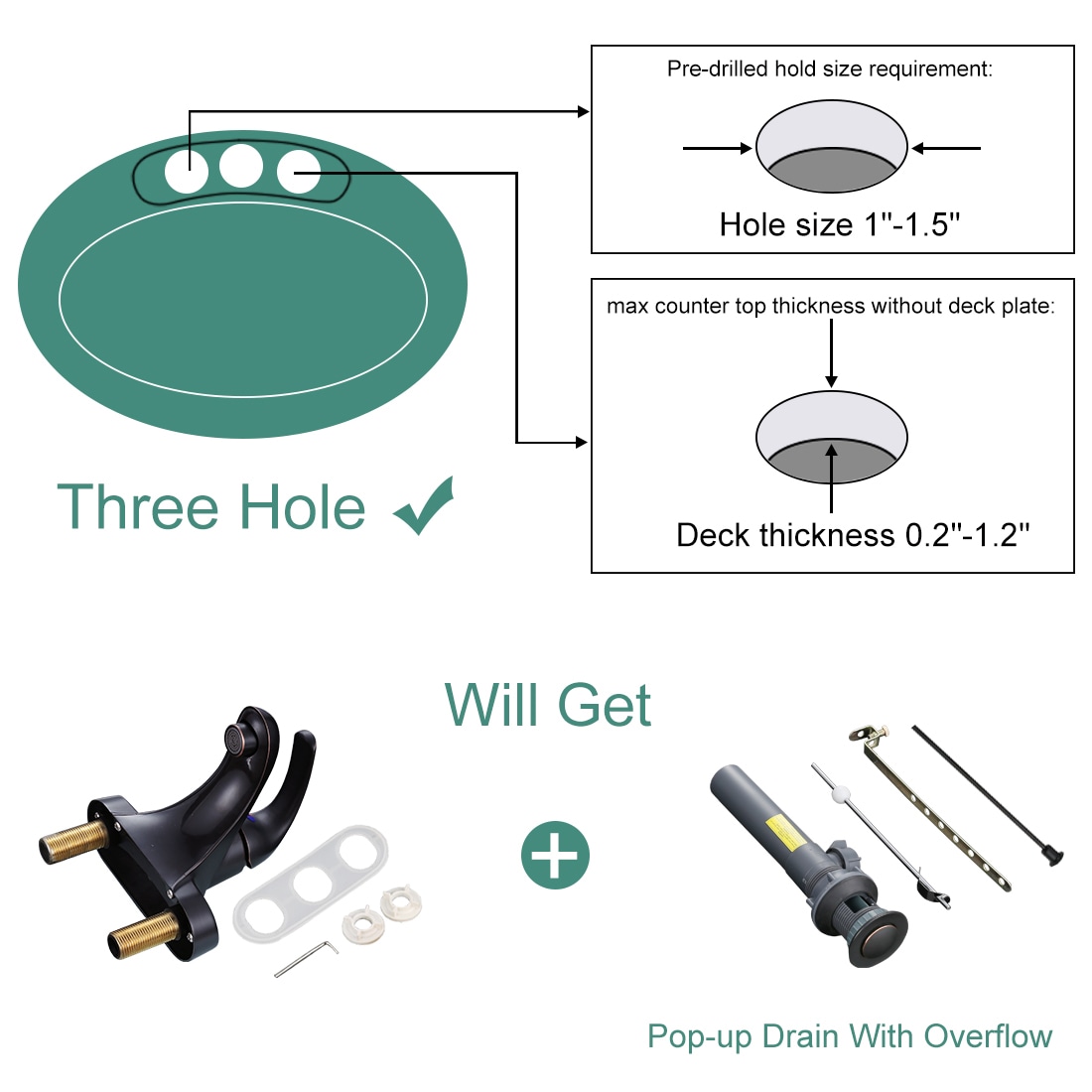 WOWOW 2320700RB-LW Lavatory-Faucets - View #5