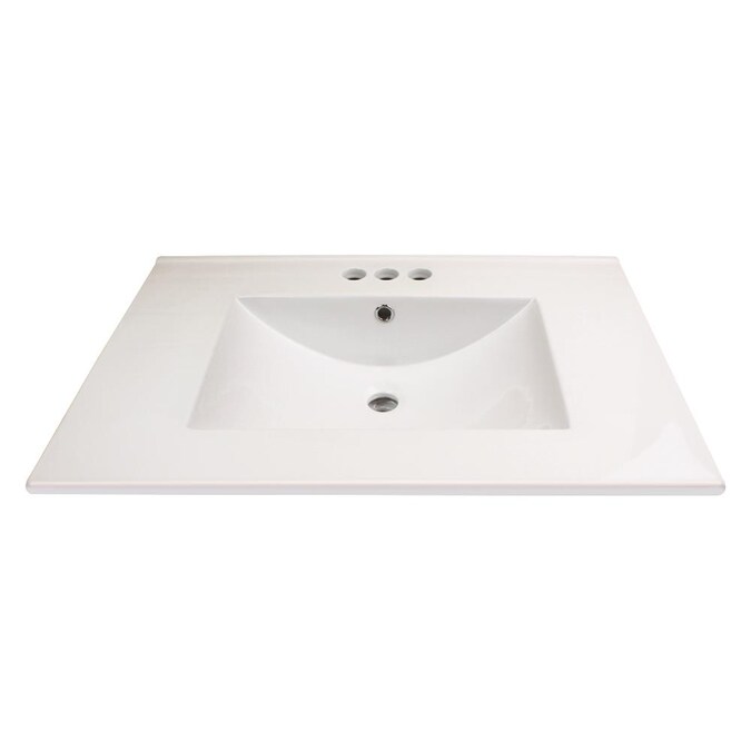 Transolid Juliette 25 In White Vitreous, 25 Bathroom Vanity Top With Sink