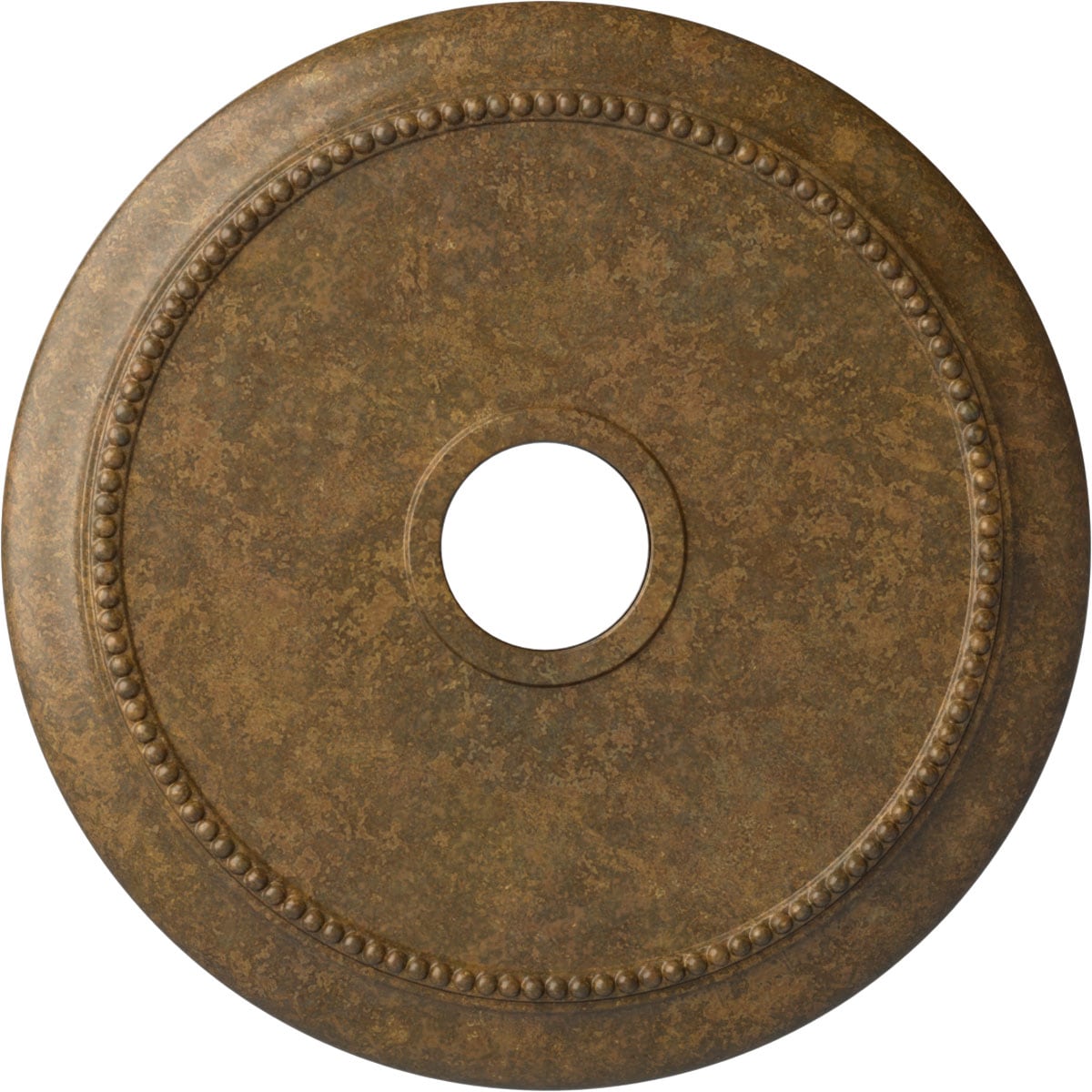 Ekena Millwork CM24CRRZS Crendon 24.125-in W x 24.125-in L Painted Rubbed Bronze Polyurethane Whole Ceiling Medallion