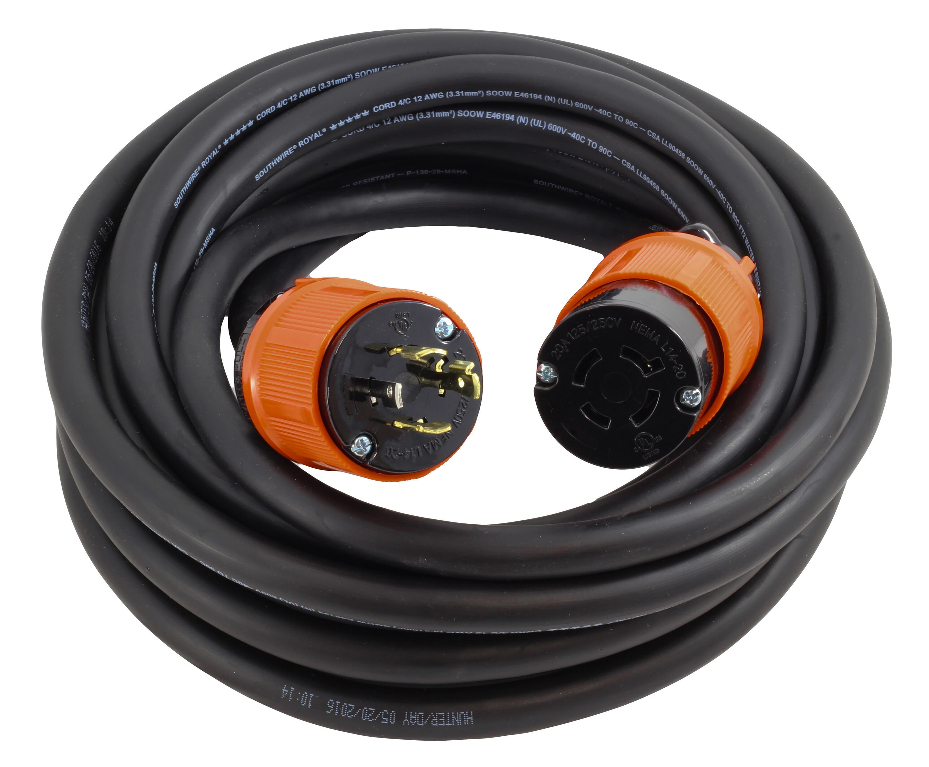 10/3 Bulk Cable 100 Foot - SOOW Jacket, 30 Amps, 3 Wire, 600v - Water and  Oil Resistant