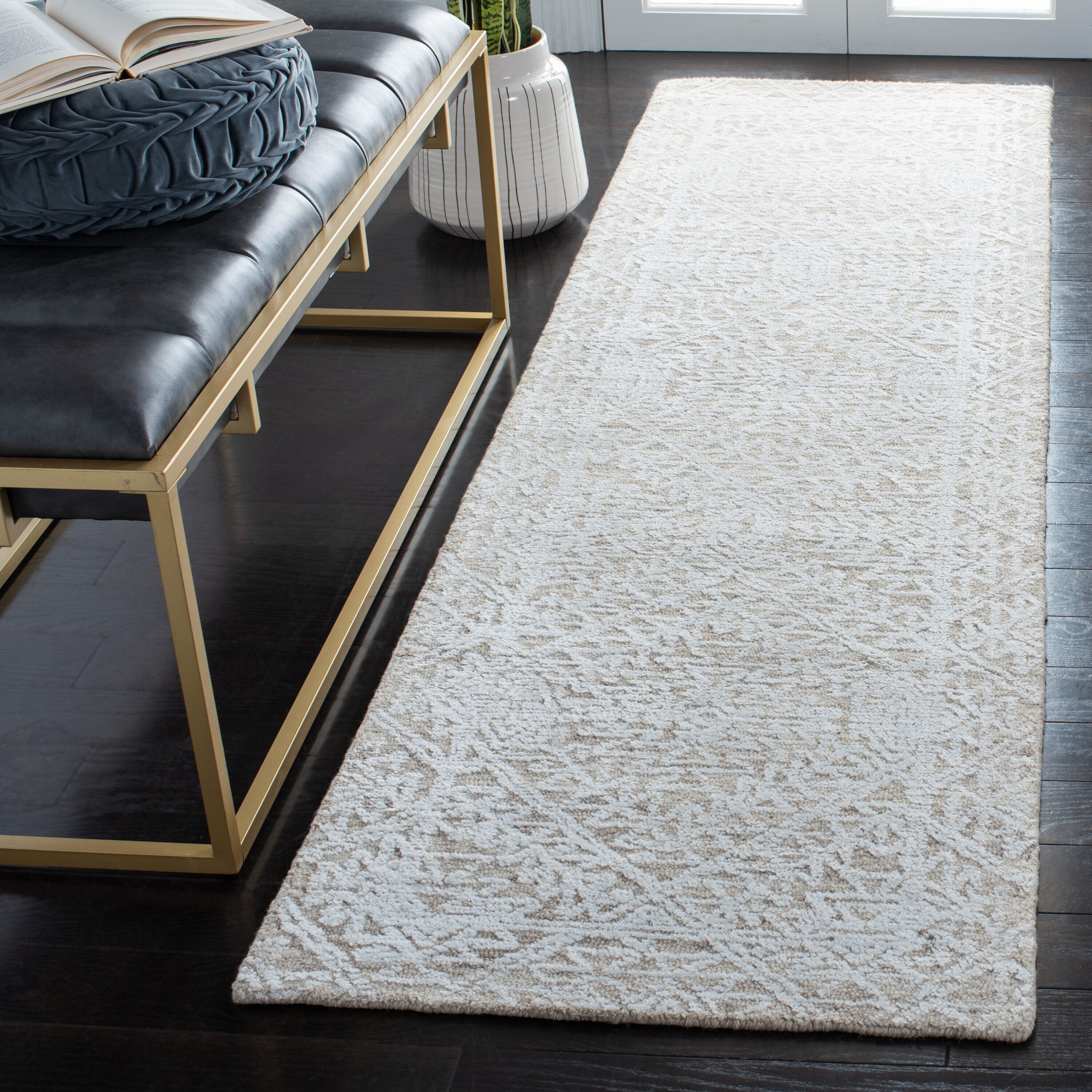  Glamour 301 Beige Transitional 2ft-3in x 8ft Runner Rug