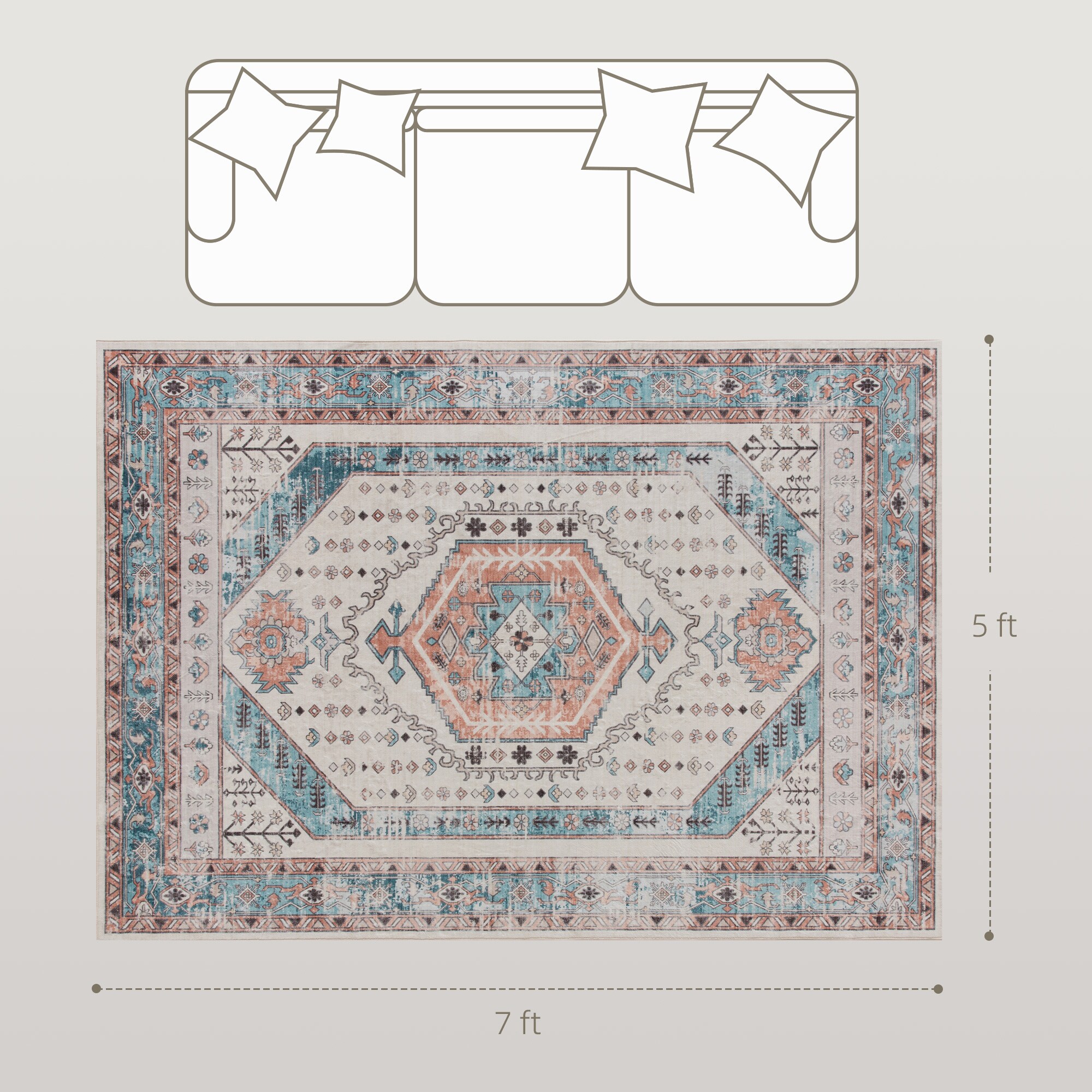 HomCom 83C-025V01MX rugs - View #3