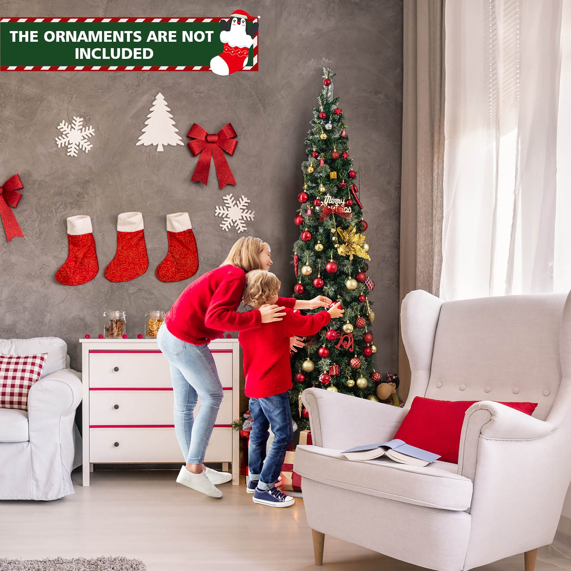 Costway CM24072US Artificial-Christmas-Trees - View #8