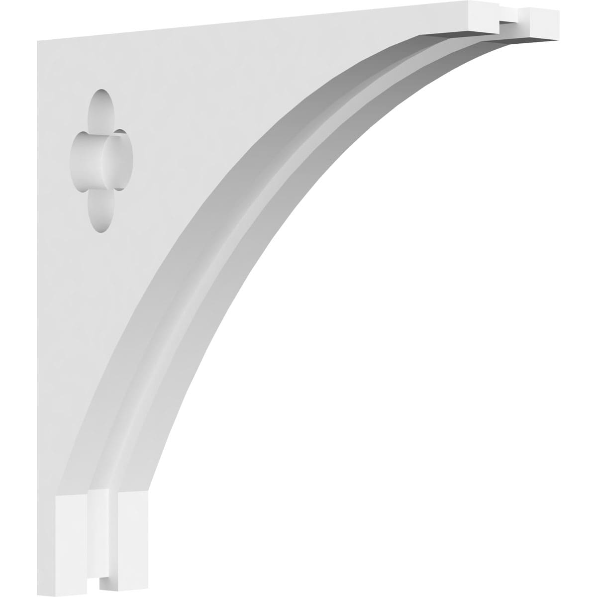 Ekena Millwork CORP01X08X08TU 1.875-in x 8-in x 8-in Turner Unfinished White PVC Paintable Corbel