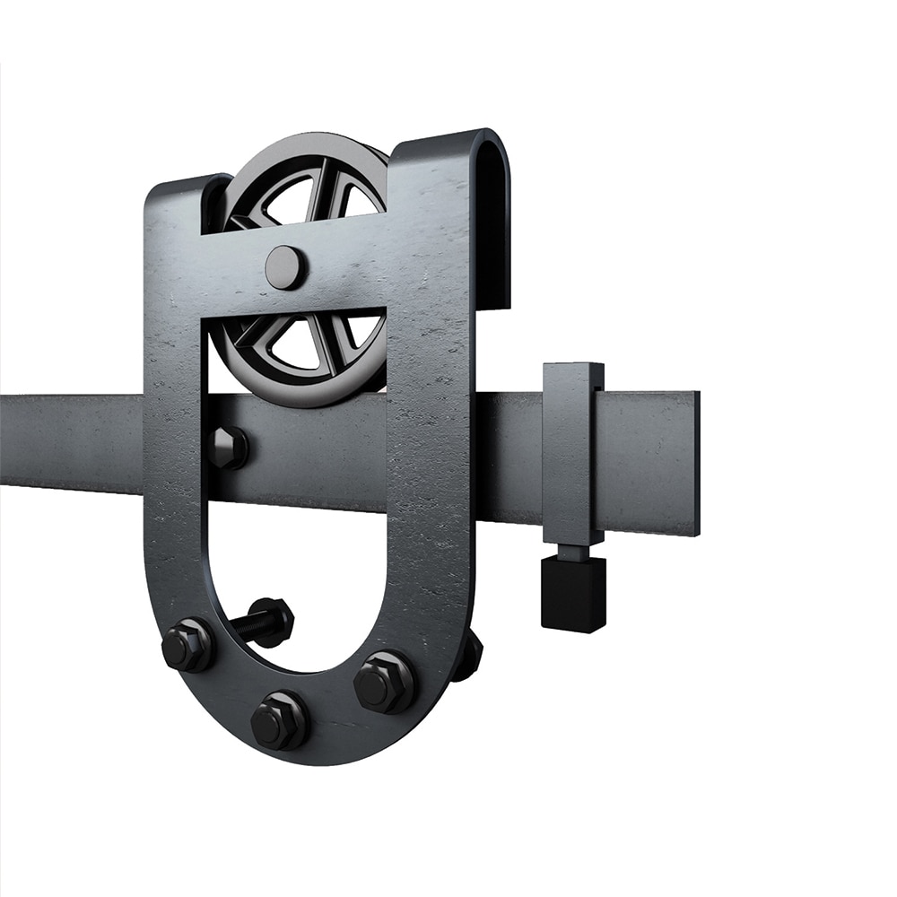 RELIABILT BD191-07800-RW 78-3/4-in Matte Raw Steel Finish Indoor Horseshoe Single Barn door hardware kit