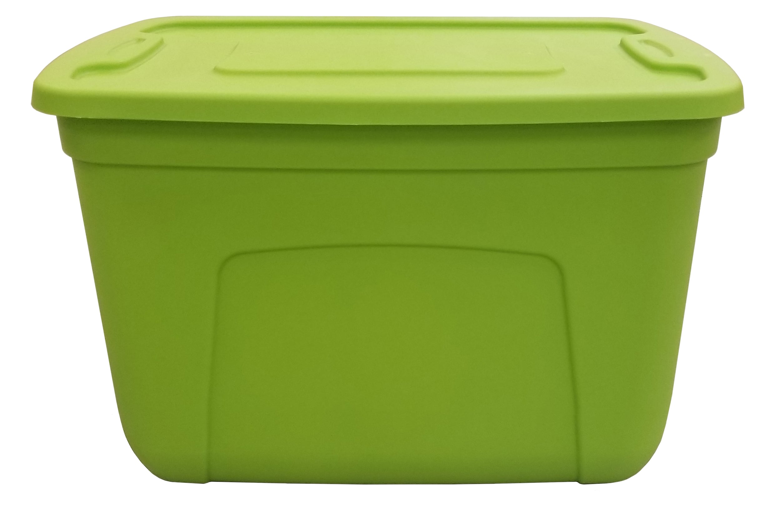 Style Selections Medium 18-Gallons (72-Quart) Green Tote with Standard Snap  Lid in the Plastic Storage Containers department at