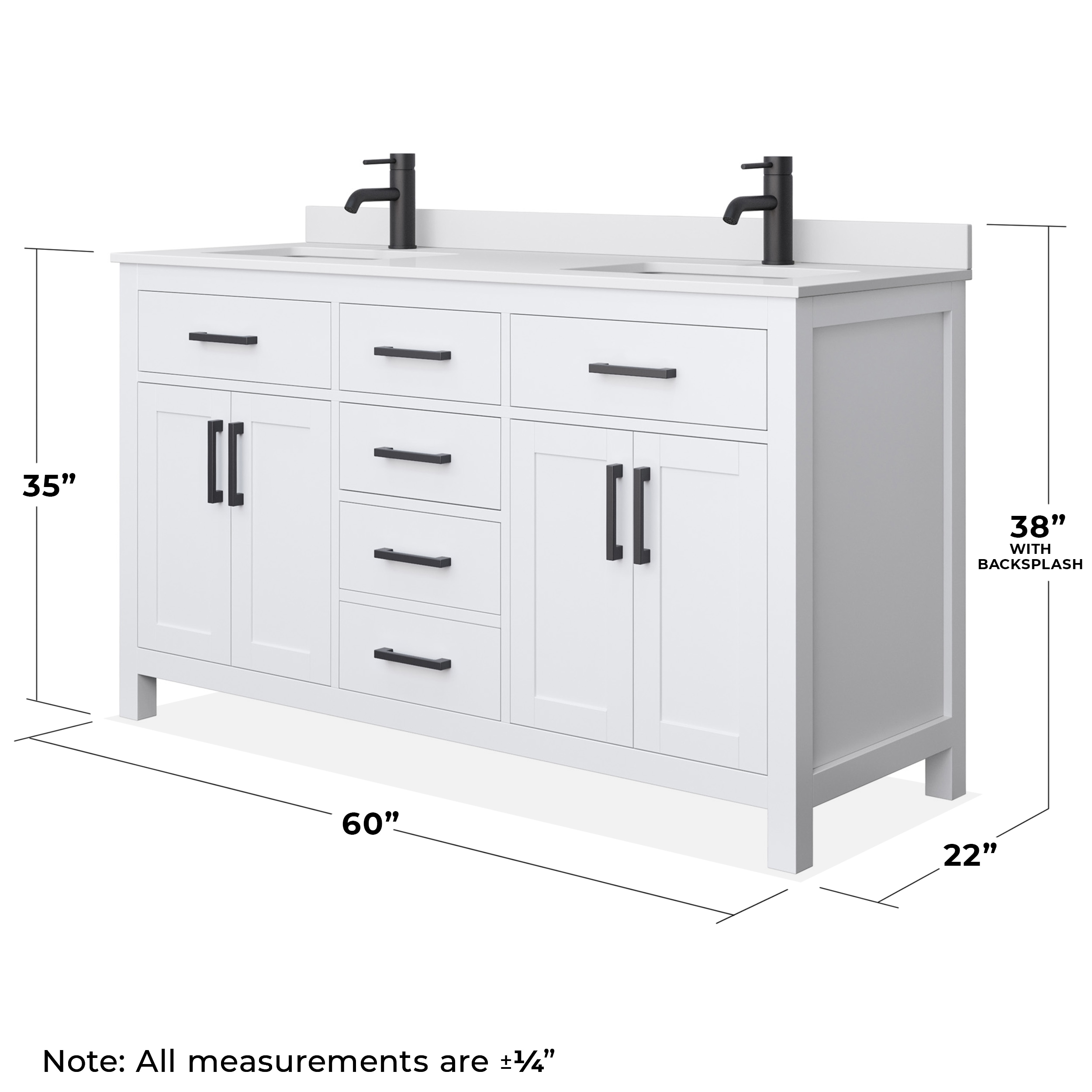 Wyndham Collection WCG242460DWBWCUNSMXX Bath-Vanity-Combo - View #5