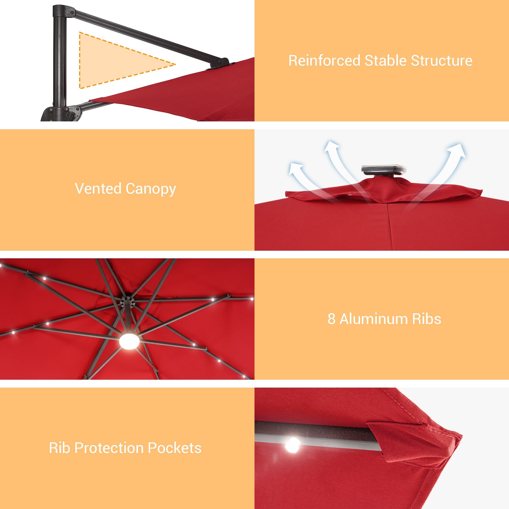 Sonkuki SD-MN108RD-LED Umbrellas-2 - View #3
