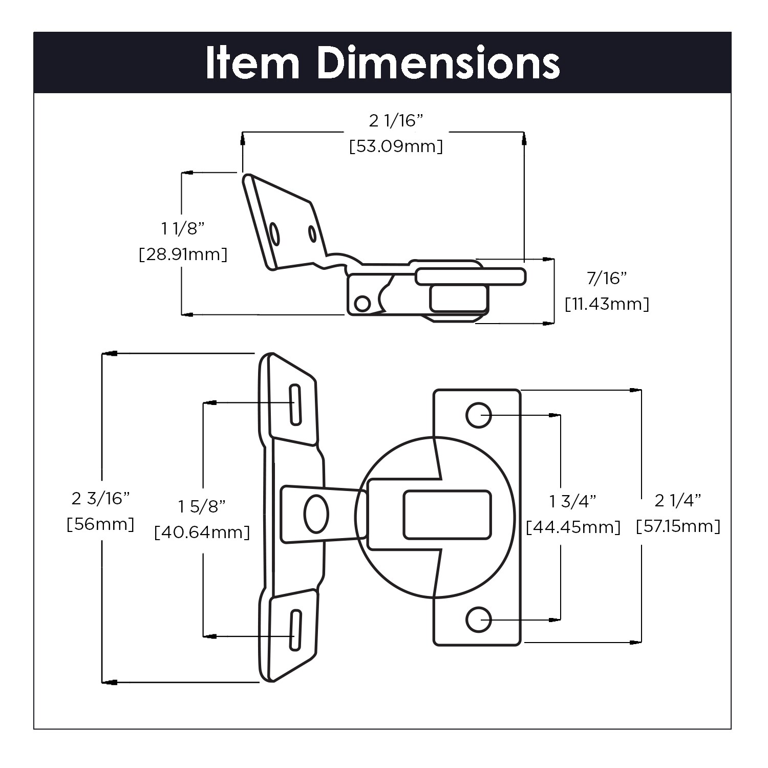 Hickory Hardware P5128-14-10B Cabinet-Hinges - View #6