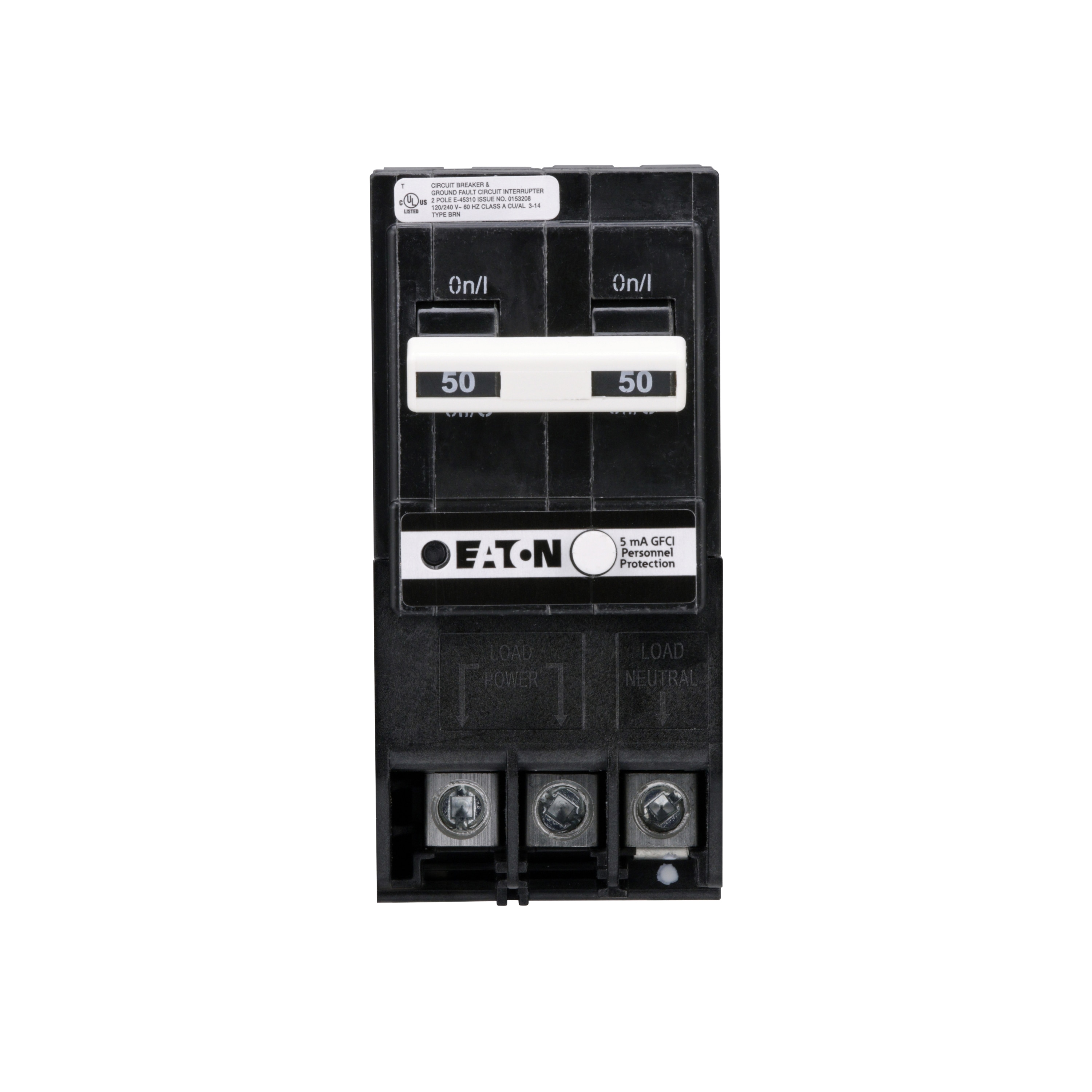 Eaton BRN250GFCS 50-amp 2 -Pole GFCI Circuit Breaker