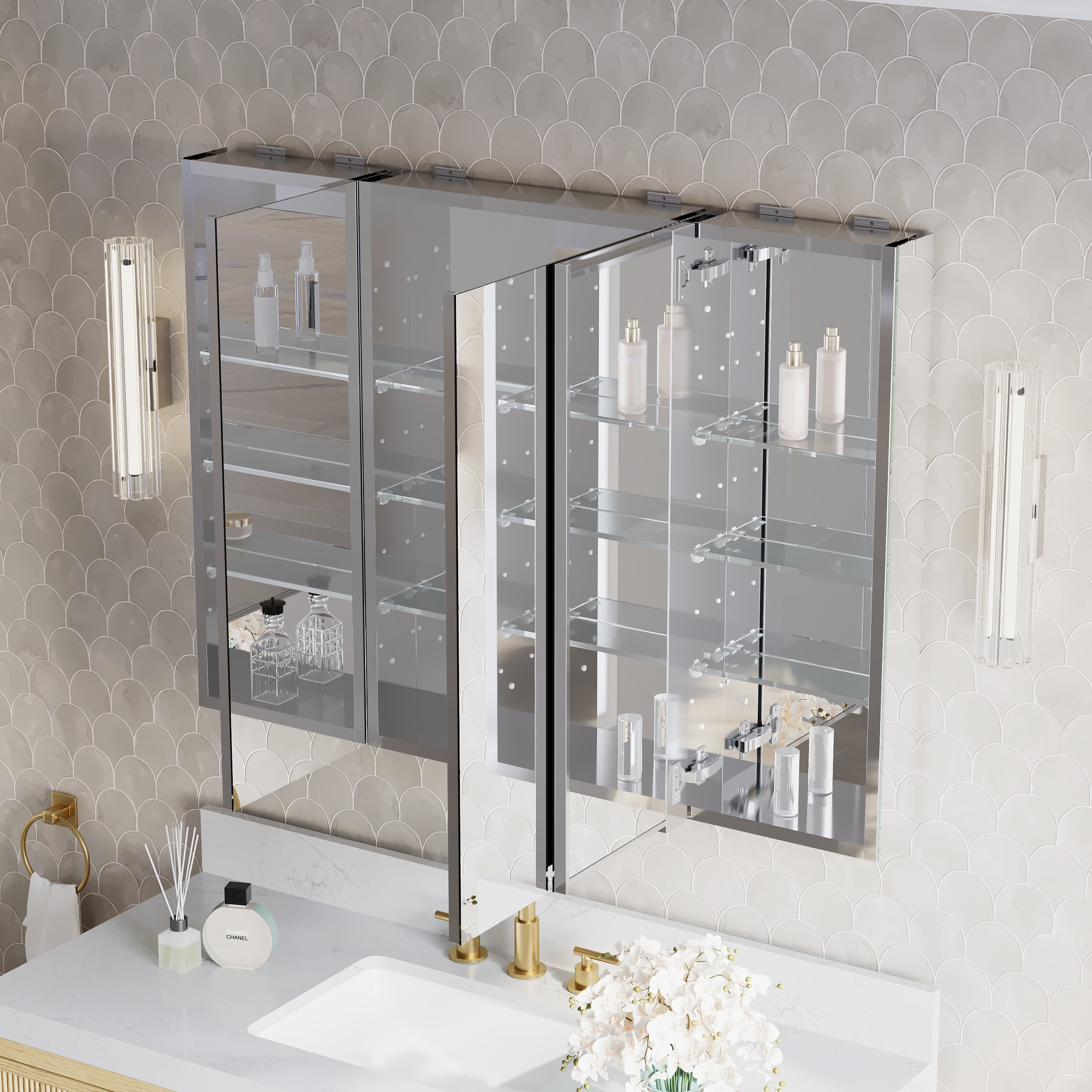 WELLFOR JRA12R20R12L32 Bathroom-Medicine-Cabinets - View #12