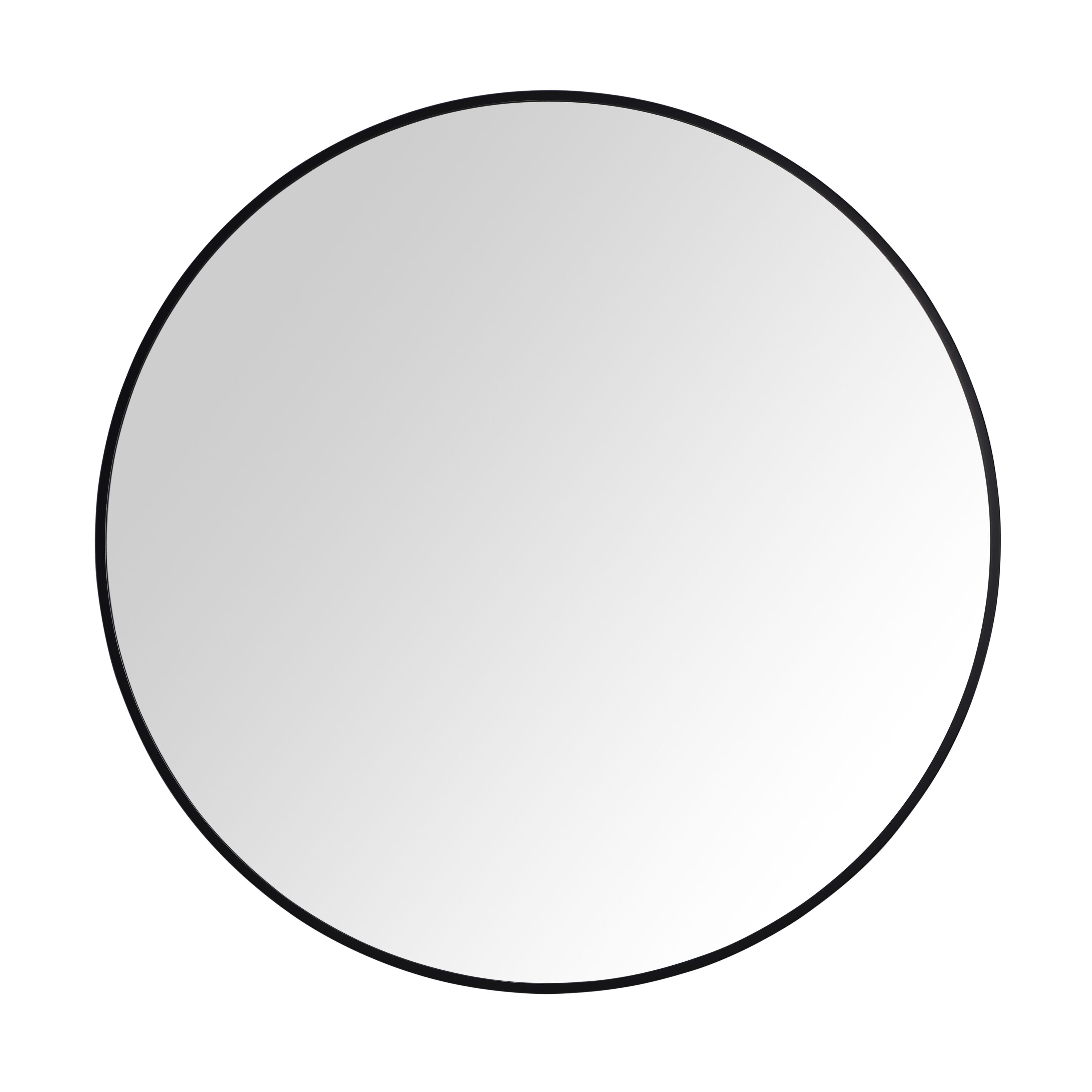 Avanity AVON-M24-MB Avon 24-in x 24-in Polished Round Bathroom Vanity Mirror ( Matte Black )