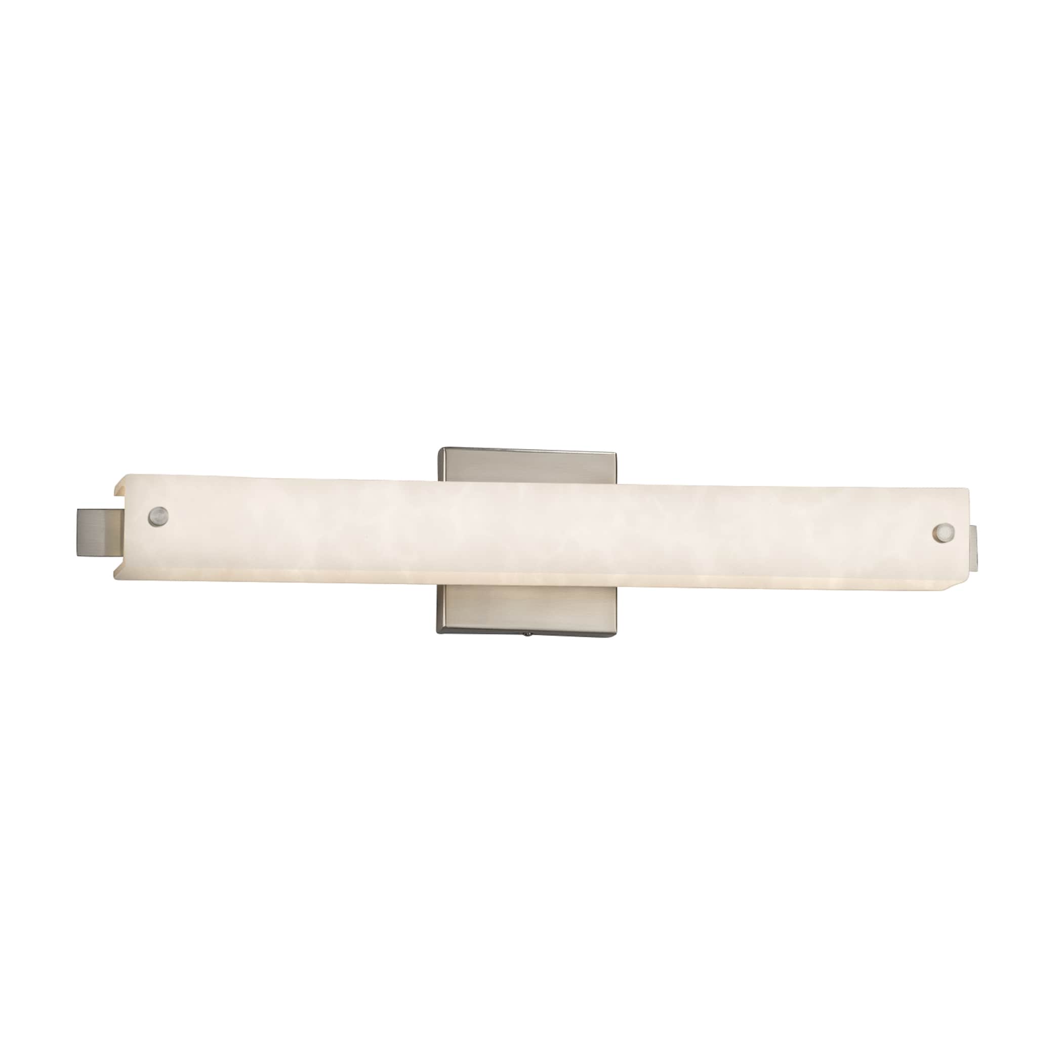 Justice Design Group CLD-8681-NCKL Clouds 23-in 1-Light Brushed Nickel LED Transitional Vanity Light