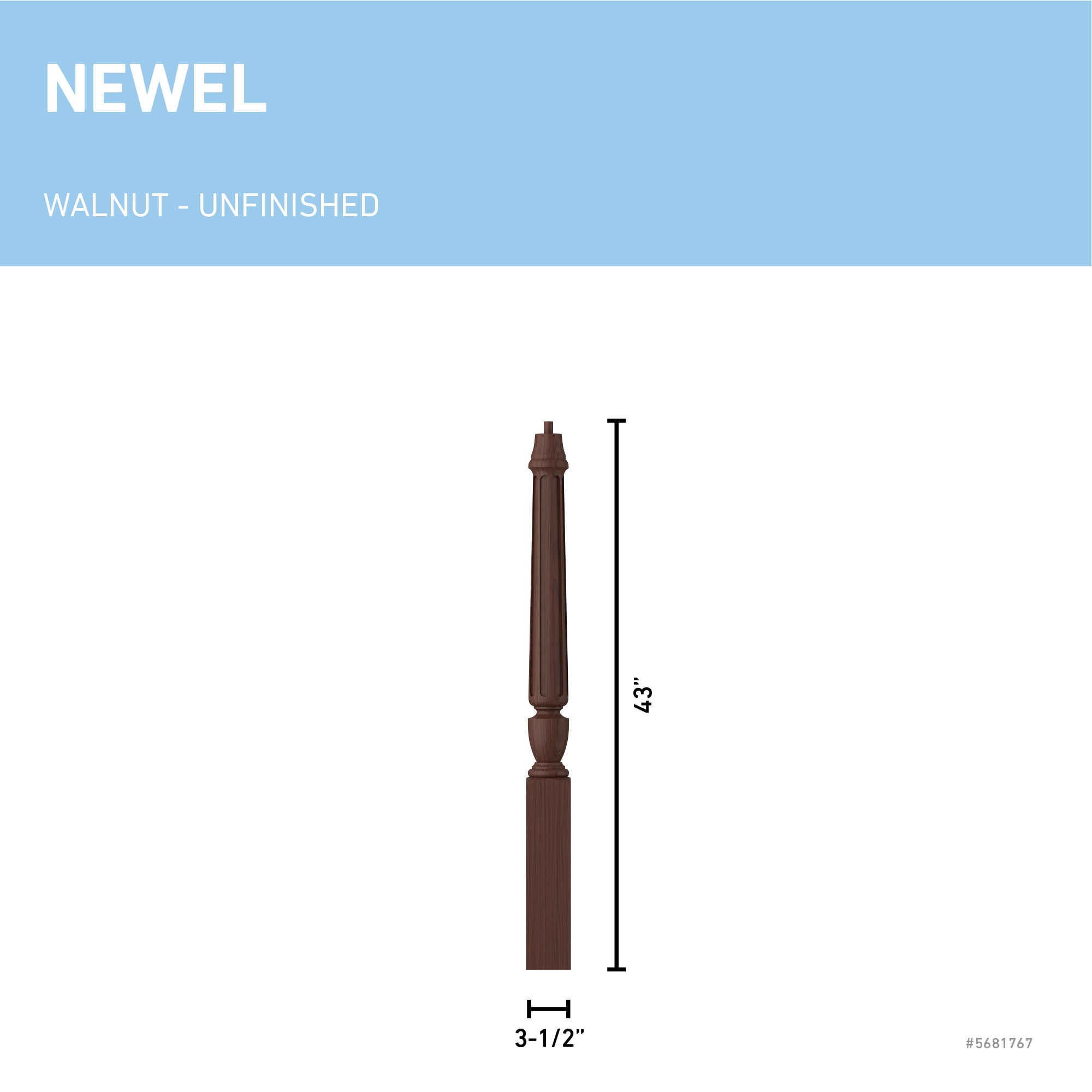 L.J. Smith Stair Systems LJF-3010-W Interior-Stairpart-Newel-Posts - View #3