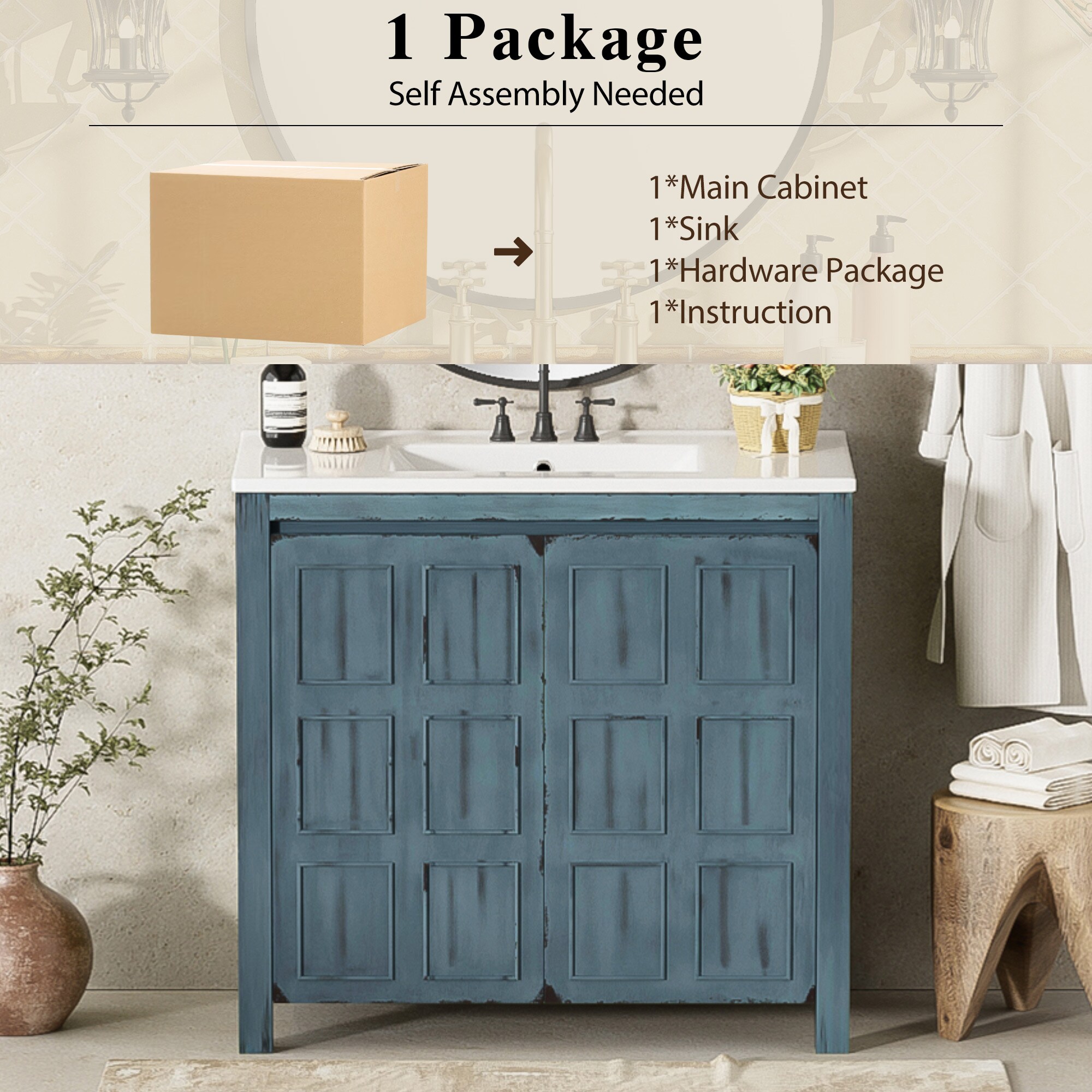 Iseryn YSG666CP255 Bath-Vanity-Combo - View #3