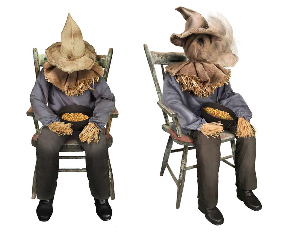 Tekky Pop Up Sitting Scarecrow at