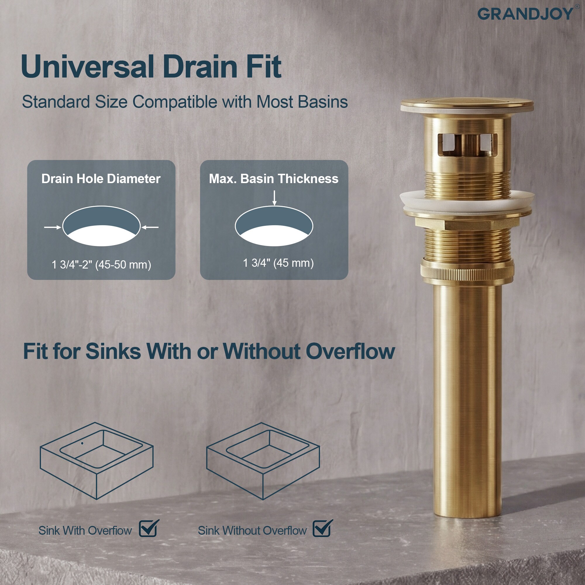 GRANDJOY SGF13GJ-12B-BG Lavatory-Faucets - View #6