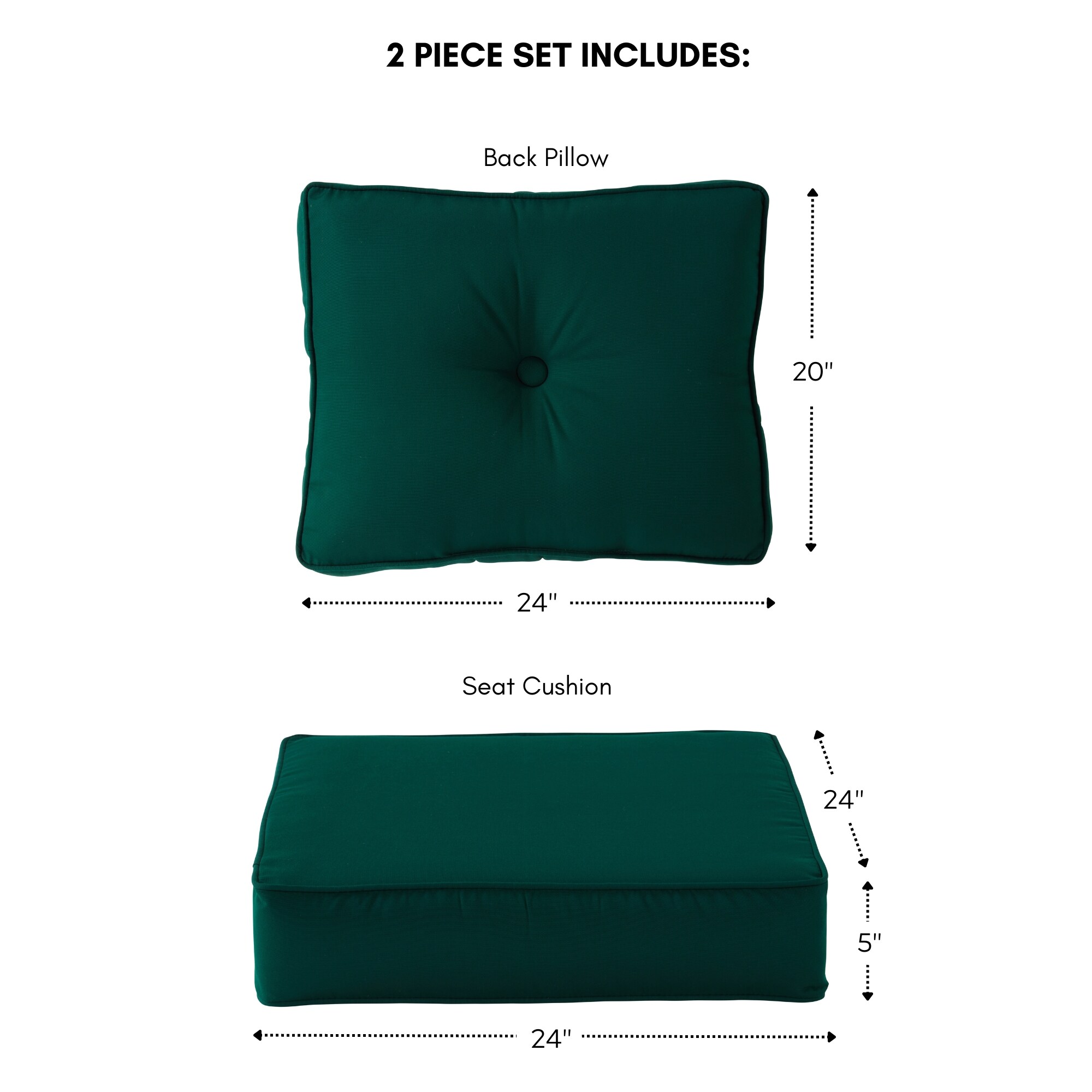 Greendale Home Fashions SC7830-FOREST Patio-Furniture-Cushions - View #9
