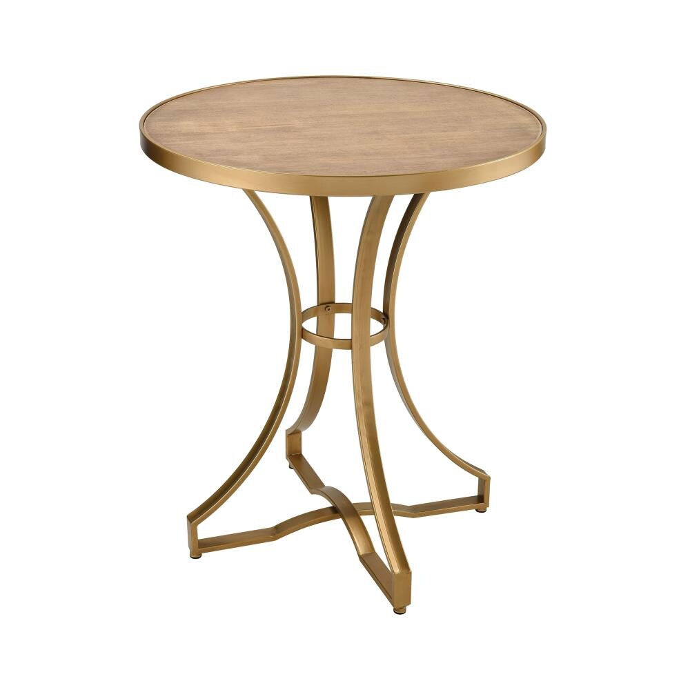 rustic gold side table